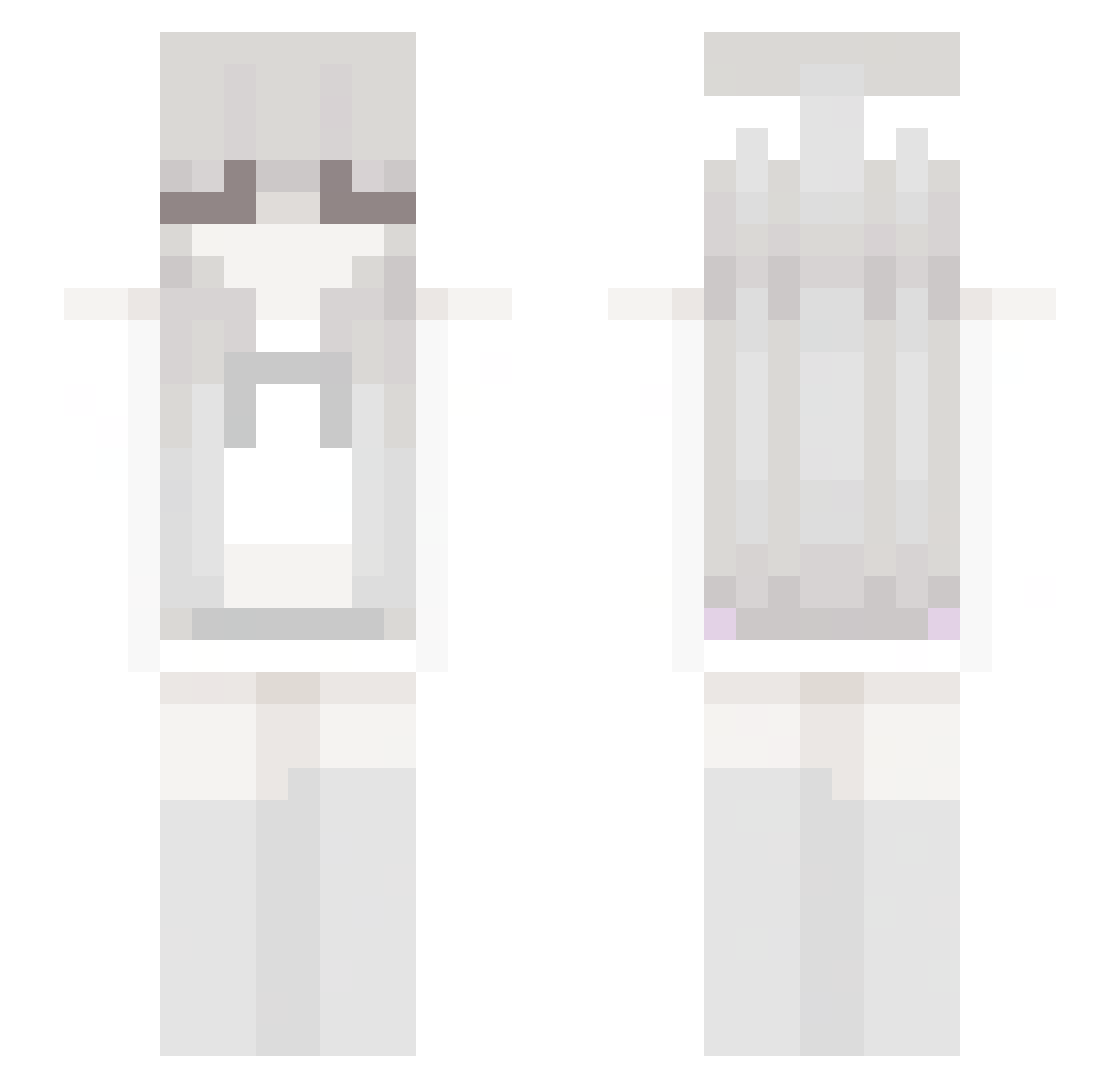 spedpred Minecraft skin, front and back view
