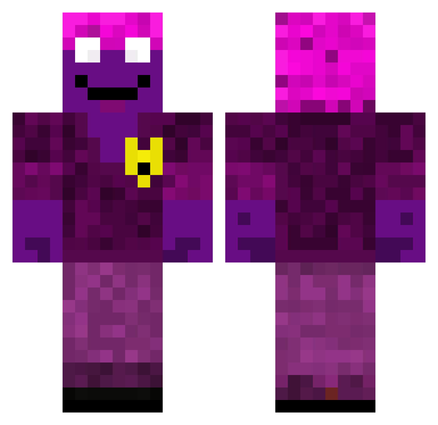PapaGarbage Minecraft skin, front and back view