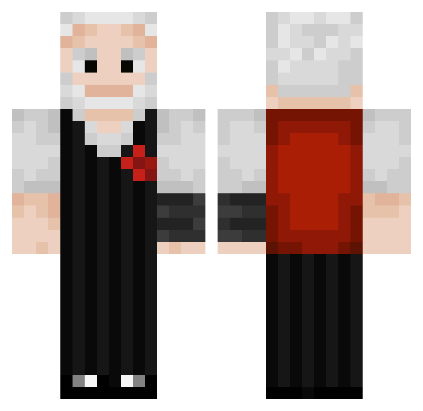 KnavishStar186 Minecraft skin, front and back view
