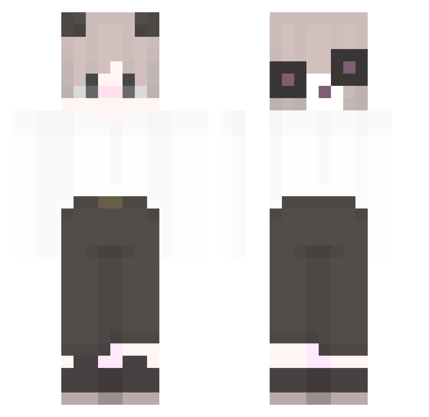 Puma_HD Minecraft skin, front and back view