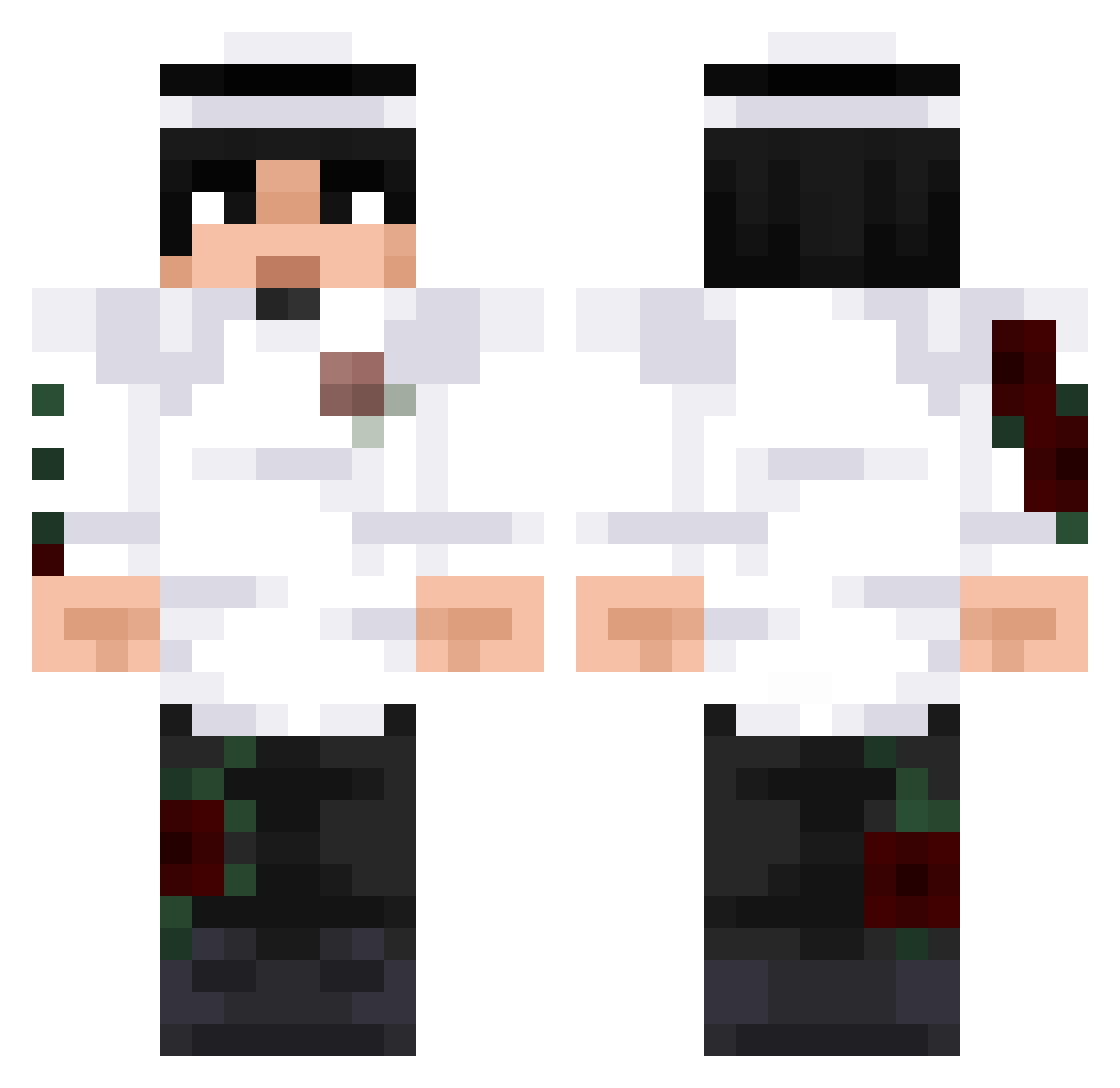 prolimond Minecraft skin, front and back view