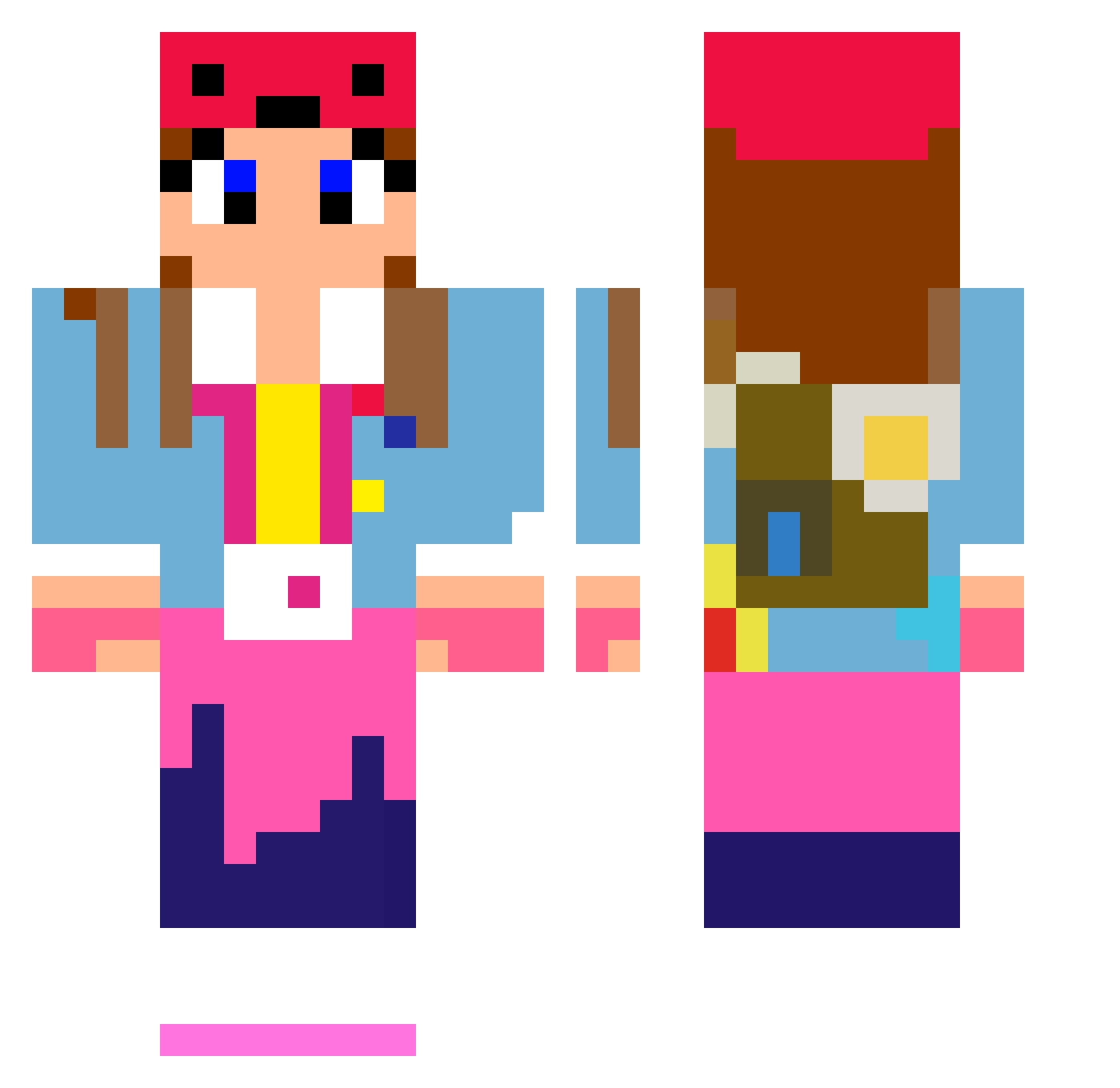 chubbsause3092 Minecraft skin, front and back view