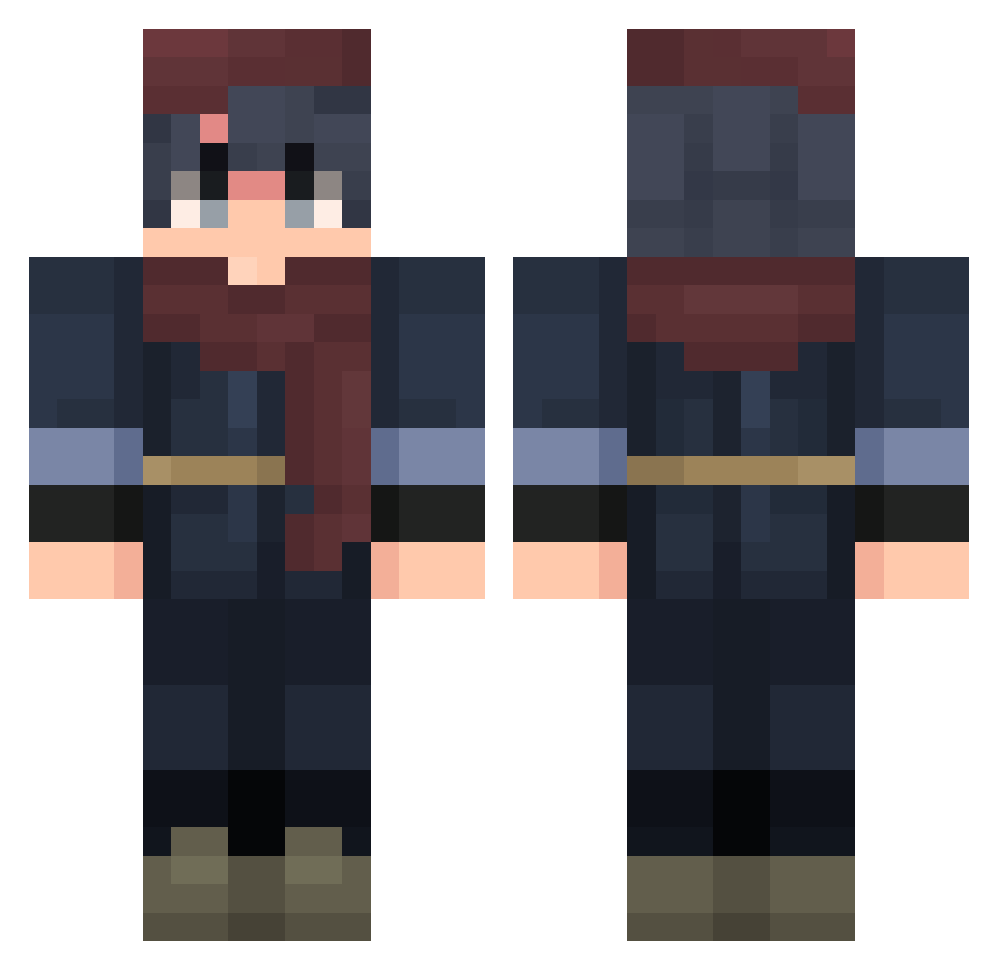 erdwiin Minecraft skin, front and back view