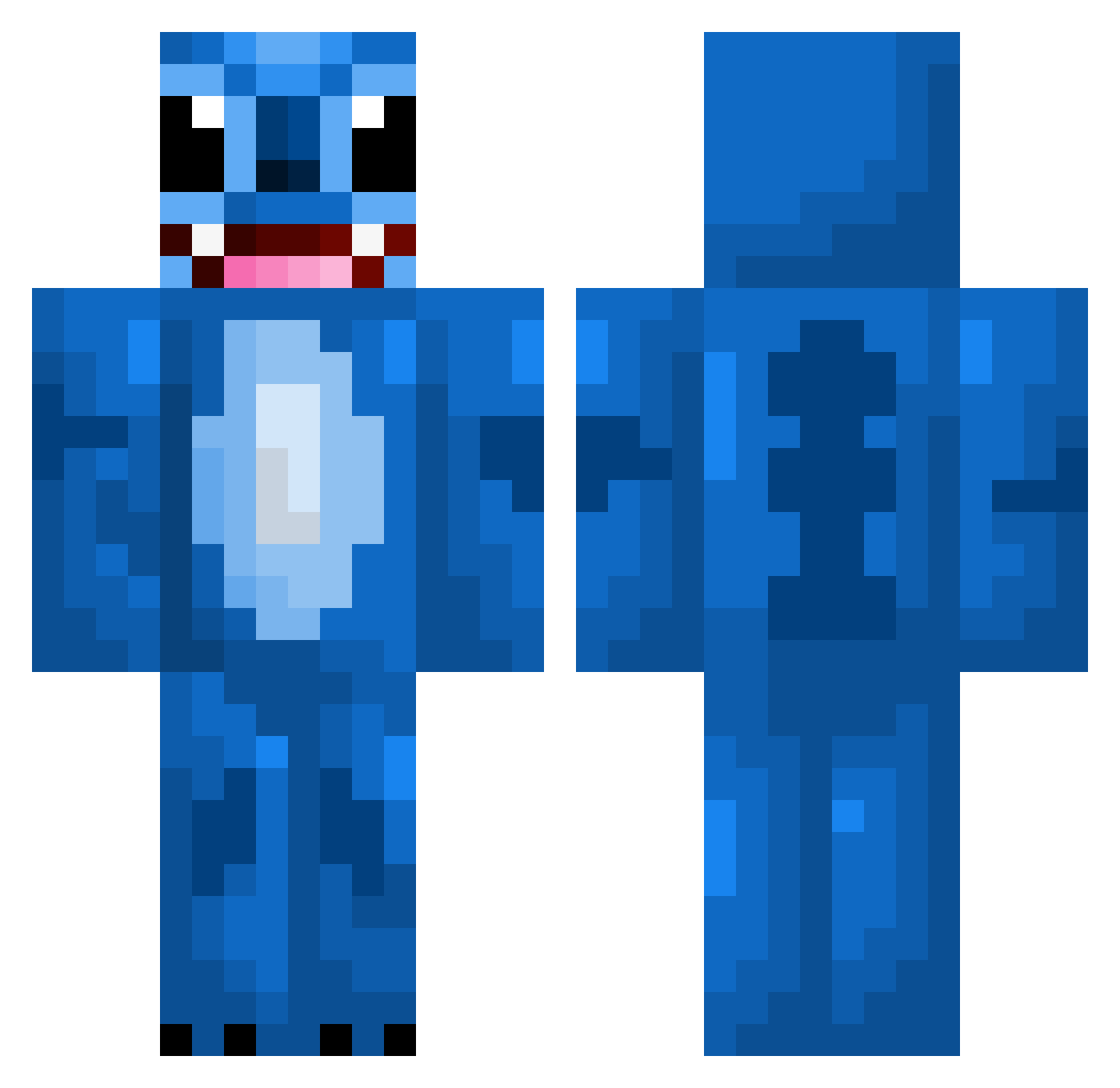 Ro006Z Minecraft skin, front and back view