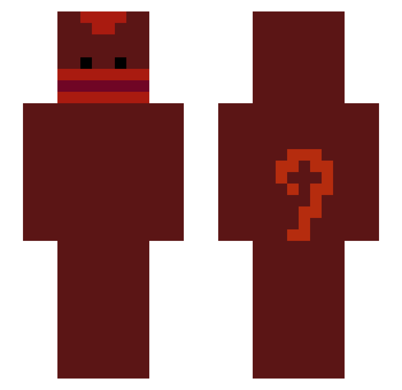 uvegess Minecraft skin, front and back view