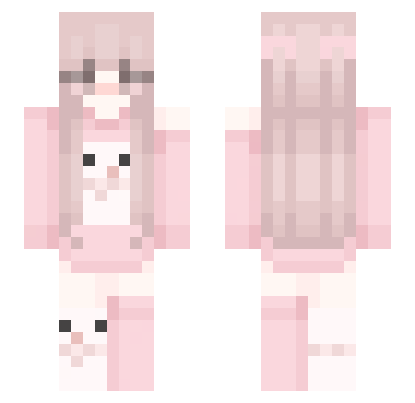 participator Minecraft skin, front and back view