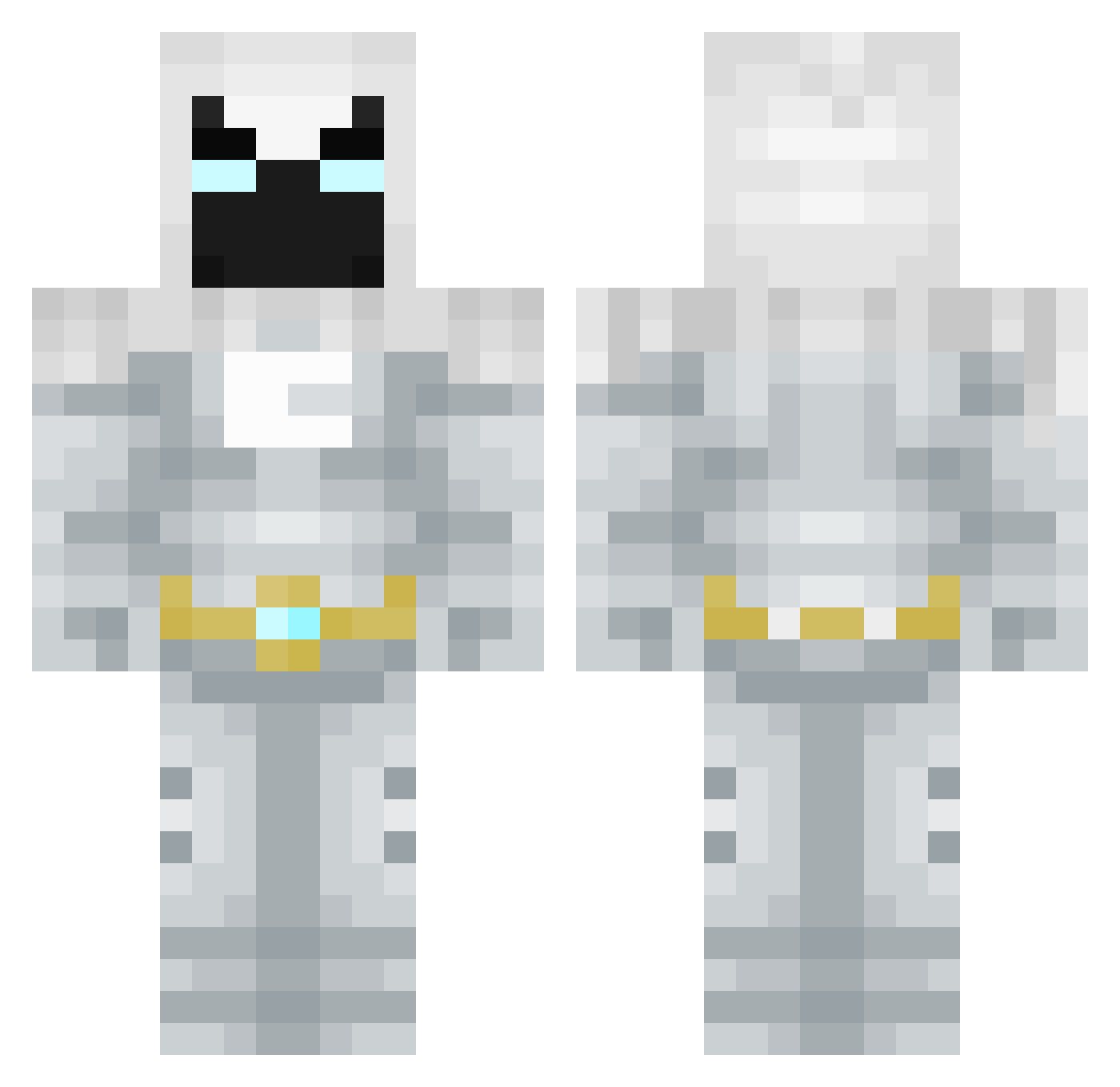 BAM2DaBOOZLE Minecraft skin, front and back view