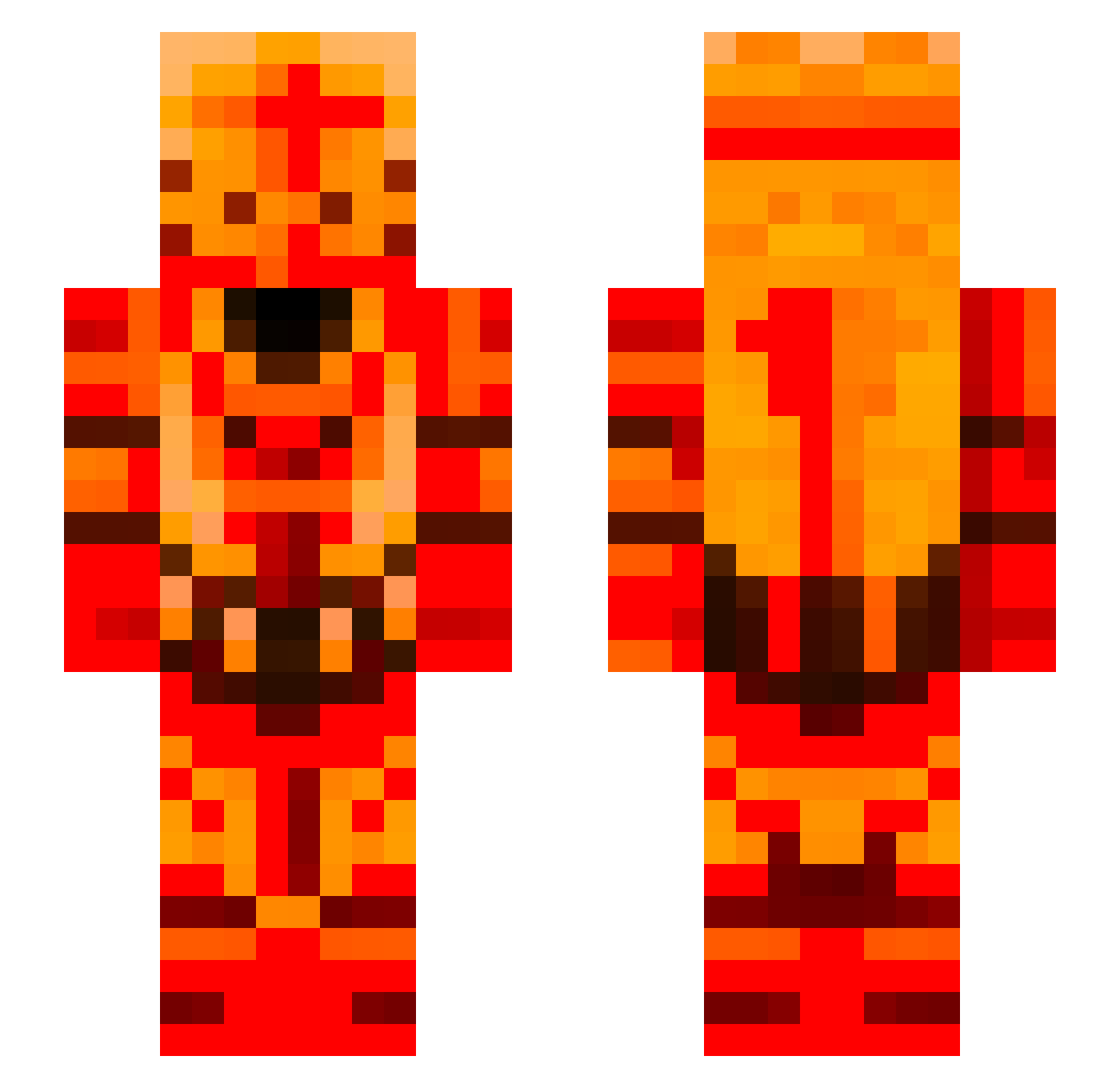 UnDead_Banana Minecraft skin, front and back view