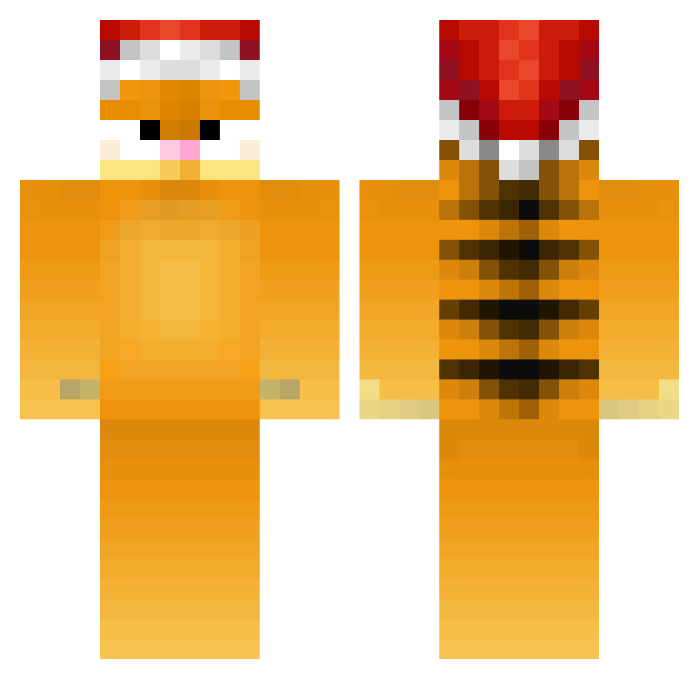 zvnr Minecraft skin, front and back view