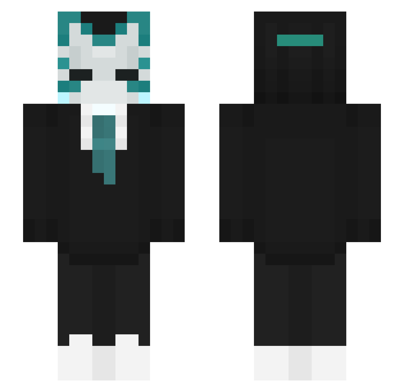 XPanyaX Minecraft skin, front and back view