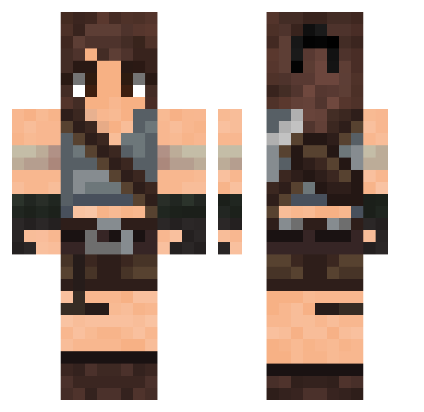 emogod123 Minecraft skin, front and back view