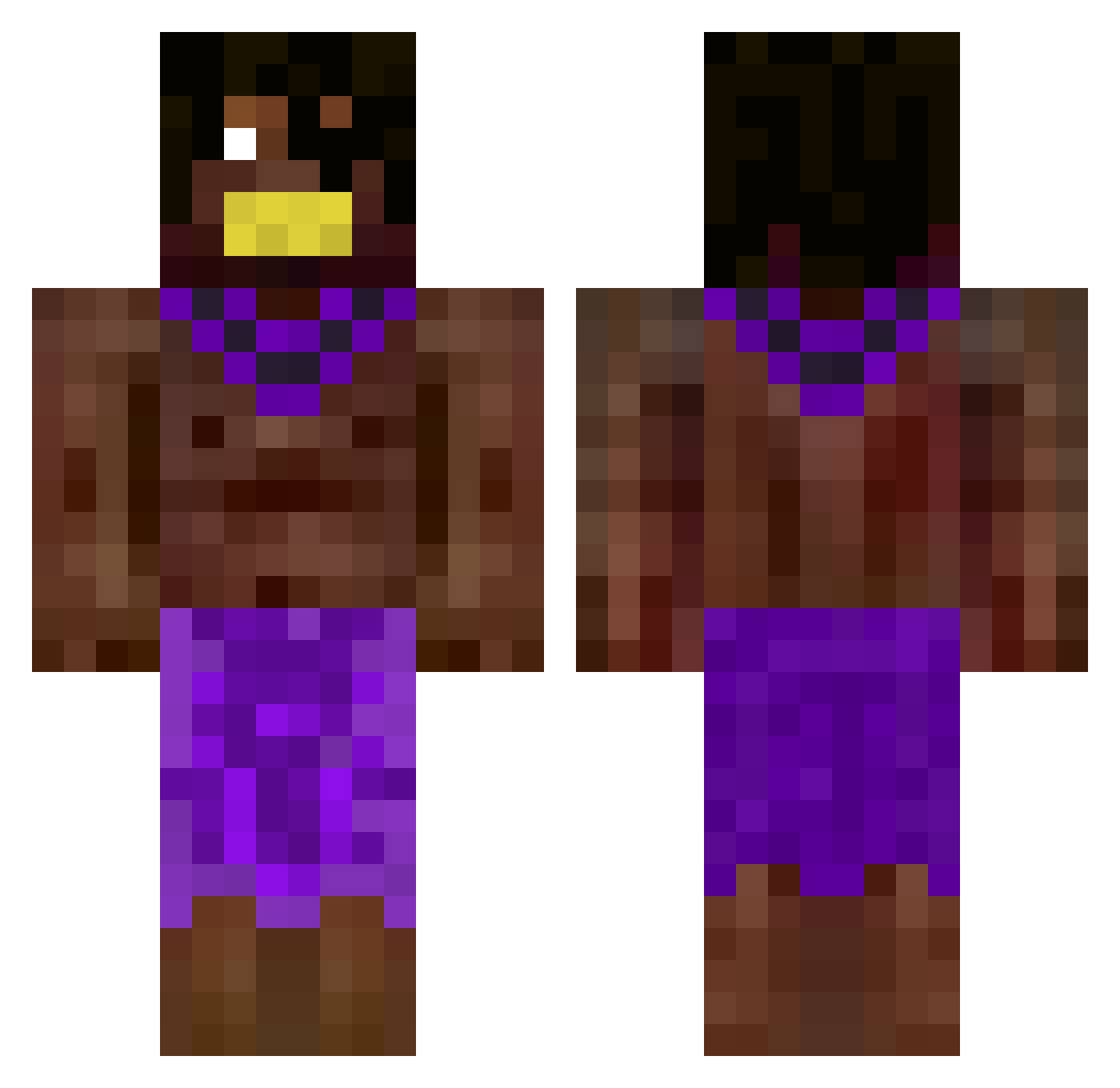 GirthGaming Minecraft skin, front and back view