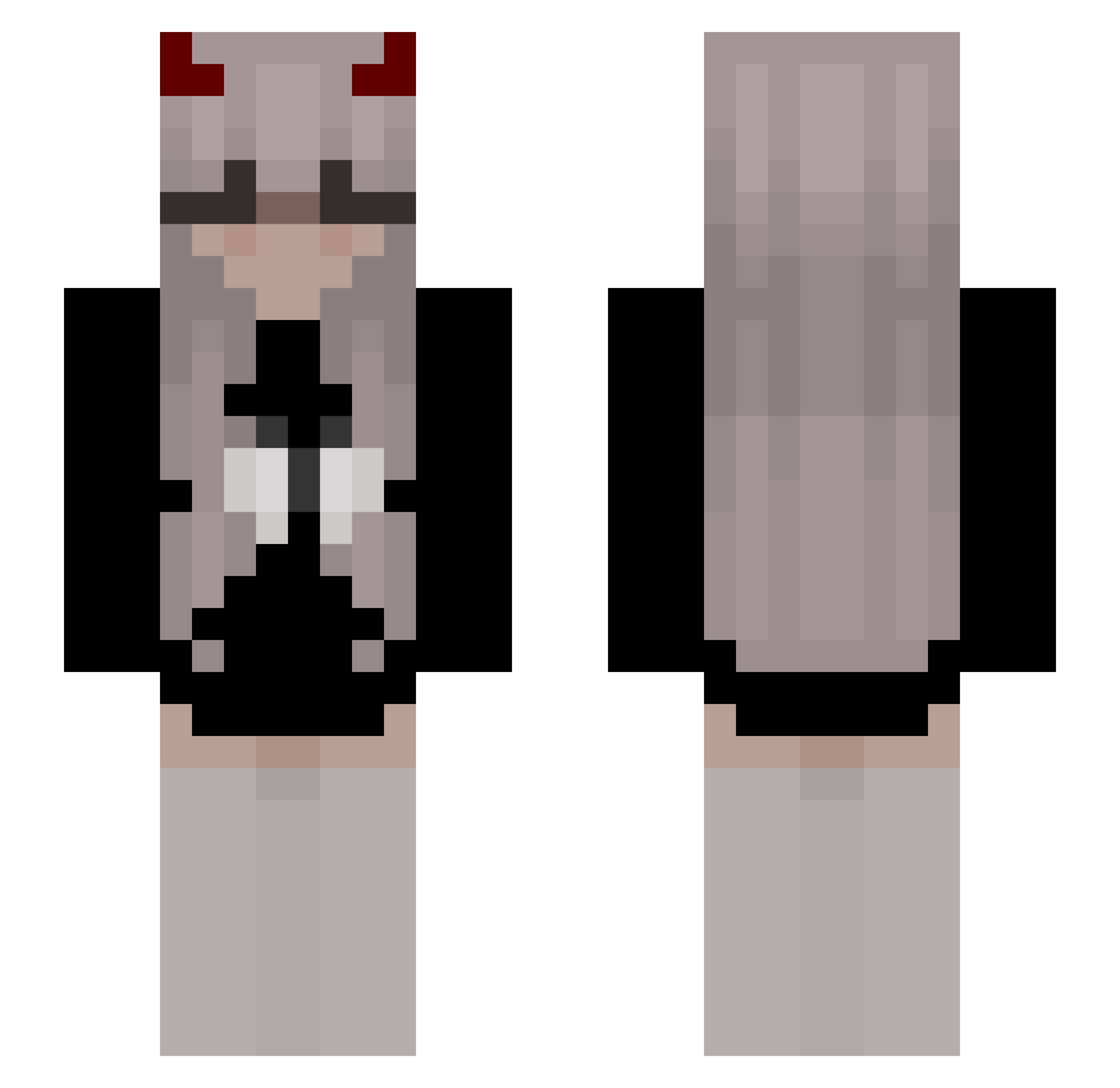 IamOk_ Minecraft skin, front and back view