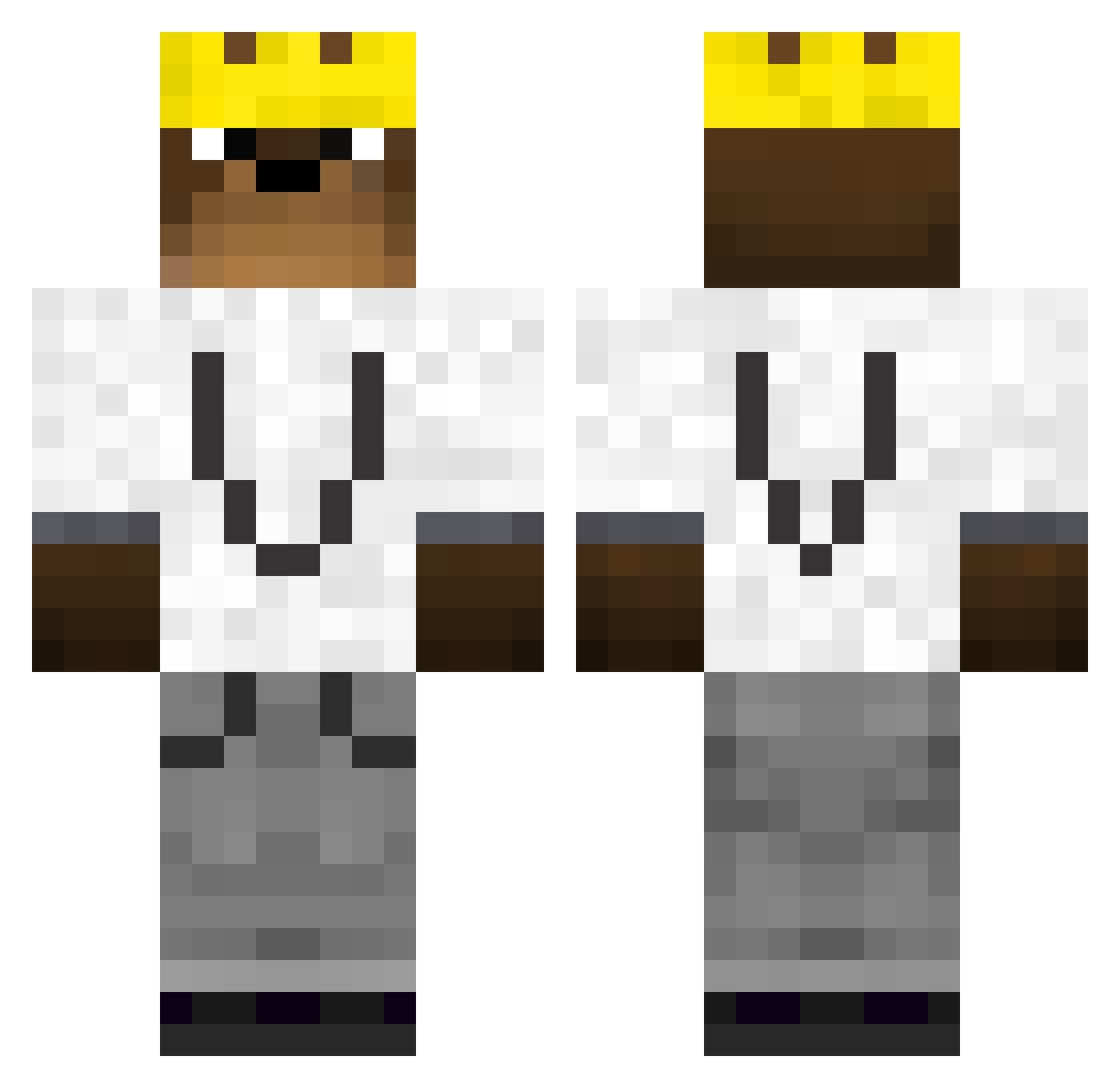 Valsath Minecraft skin, front and back view