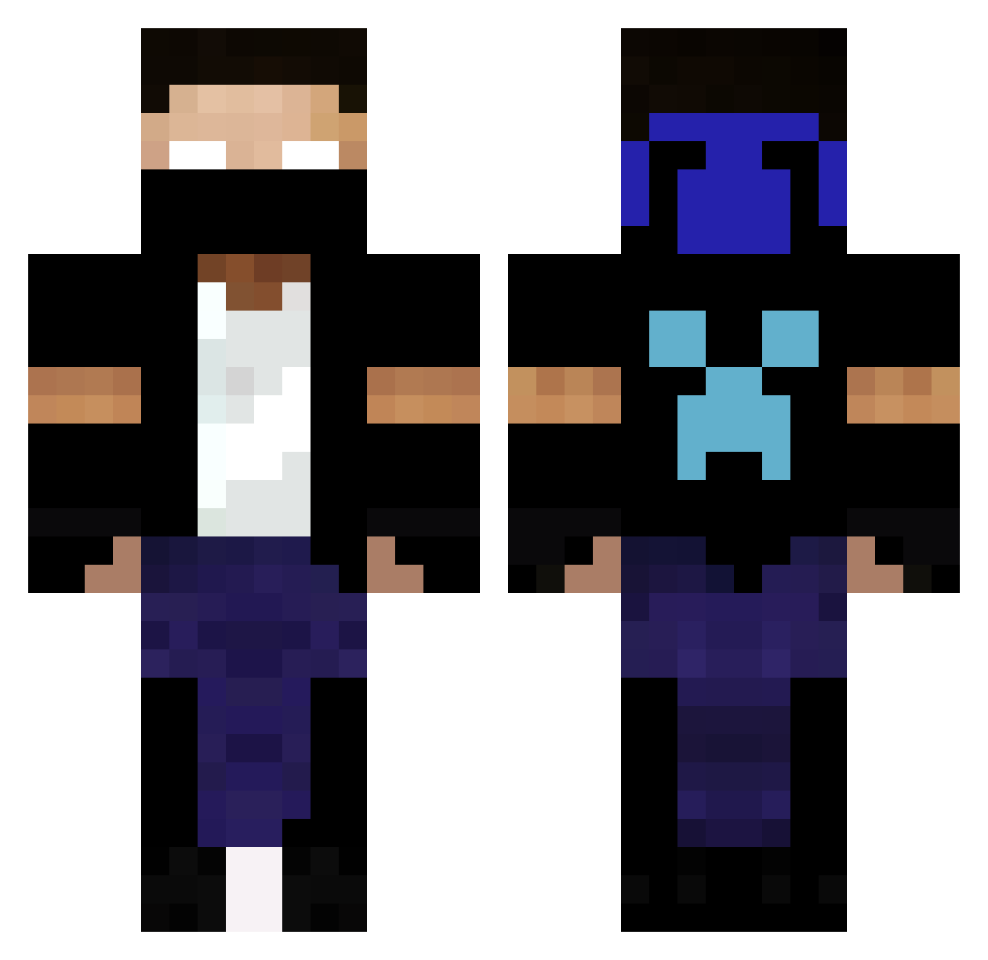 Herojames_12 Minecraft skin, front and back view