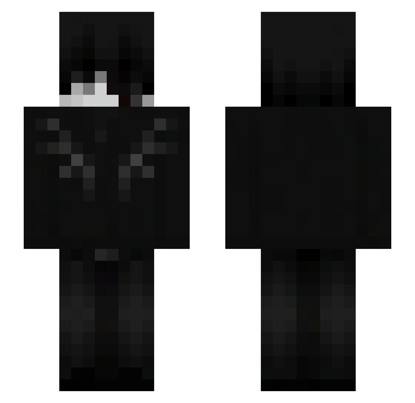 yRmn Minecraft skin, front and back view