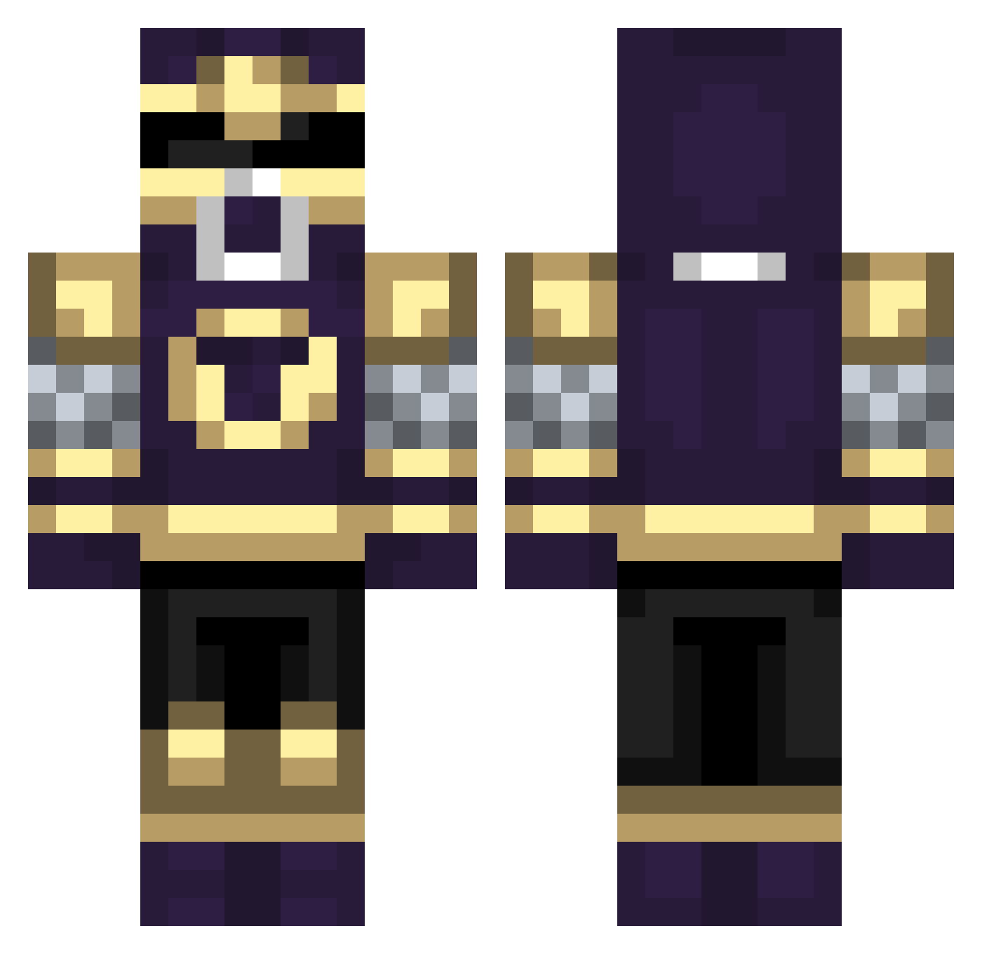 lilTrust Minecraft skin, front and back view