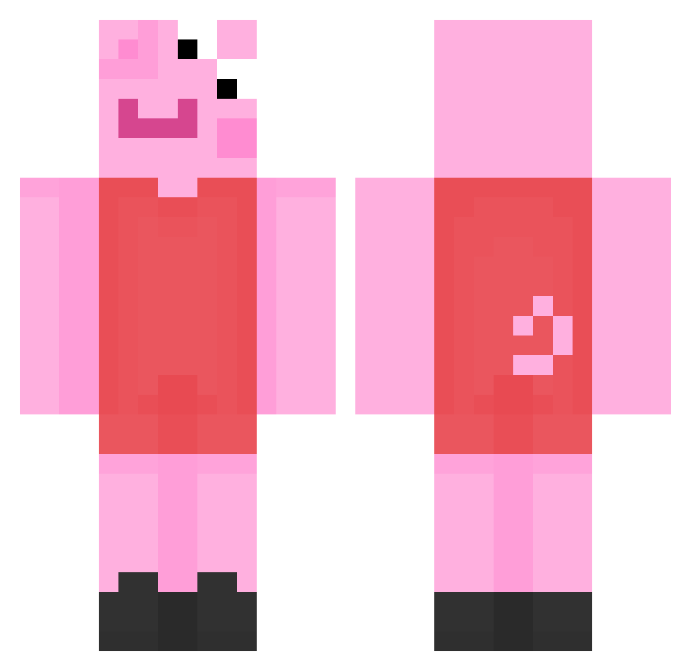 chrissarholz Minecraft skin, front and back view