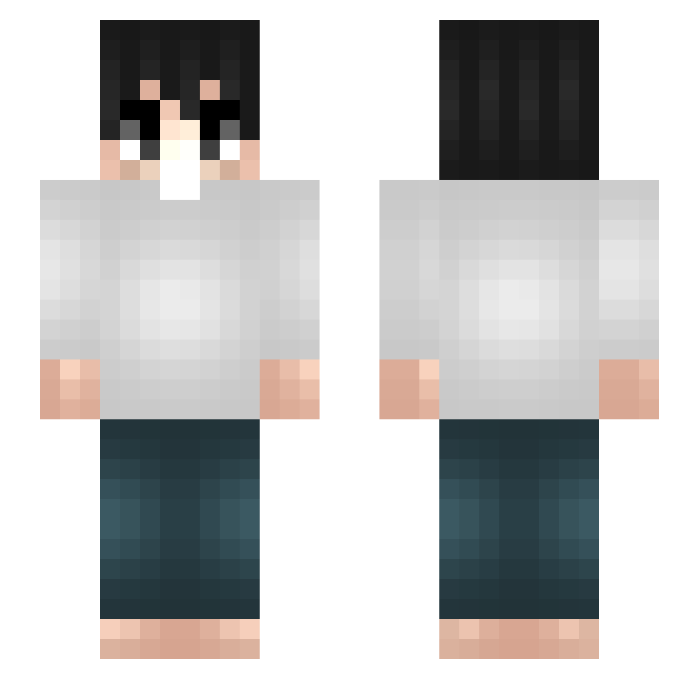 mello_rs Minecraft skin, front and back view