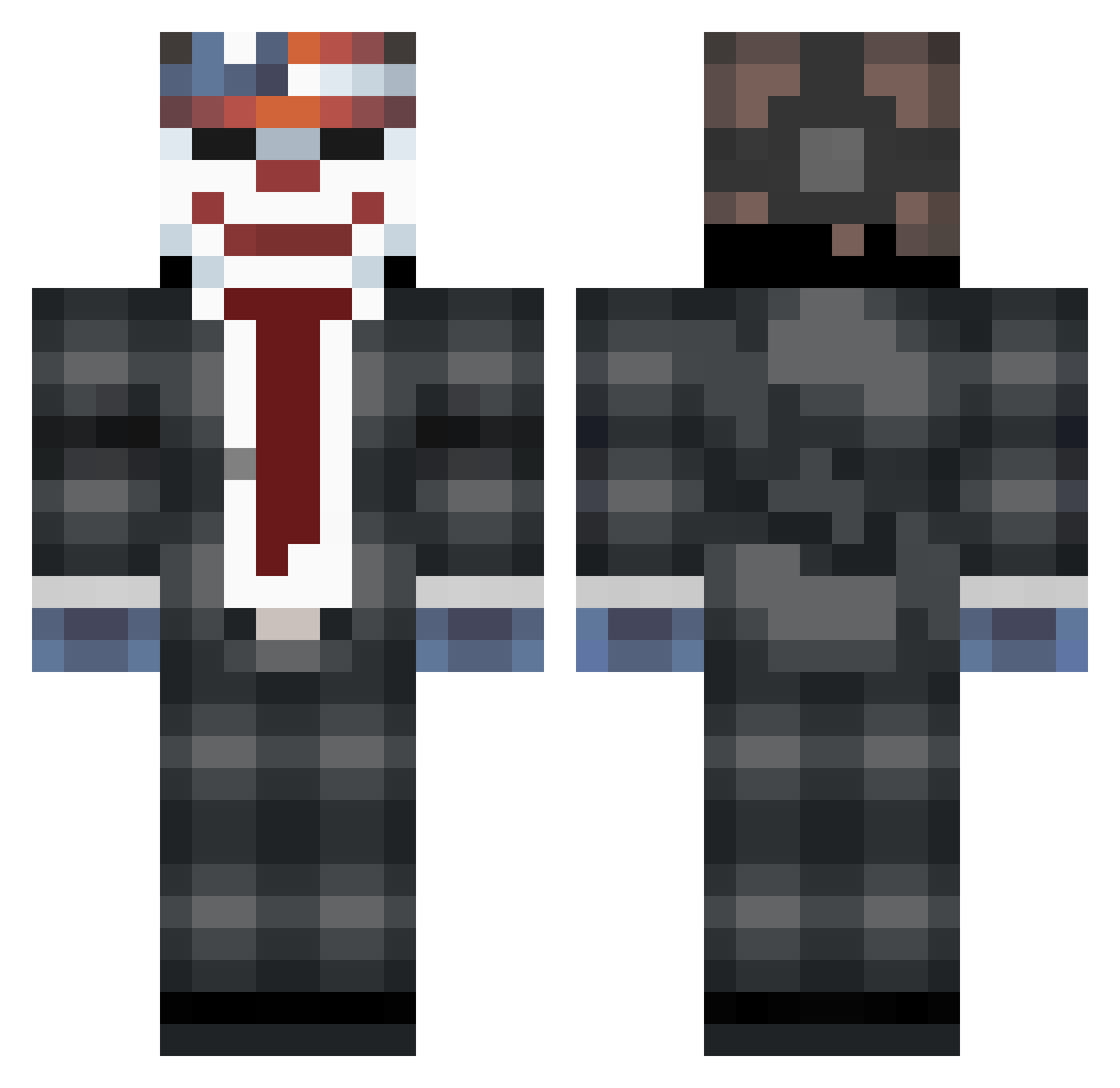 Kanos999 Minecraft skin, front and back view