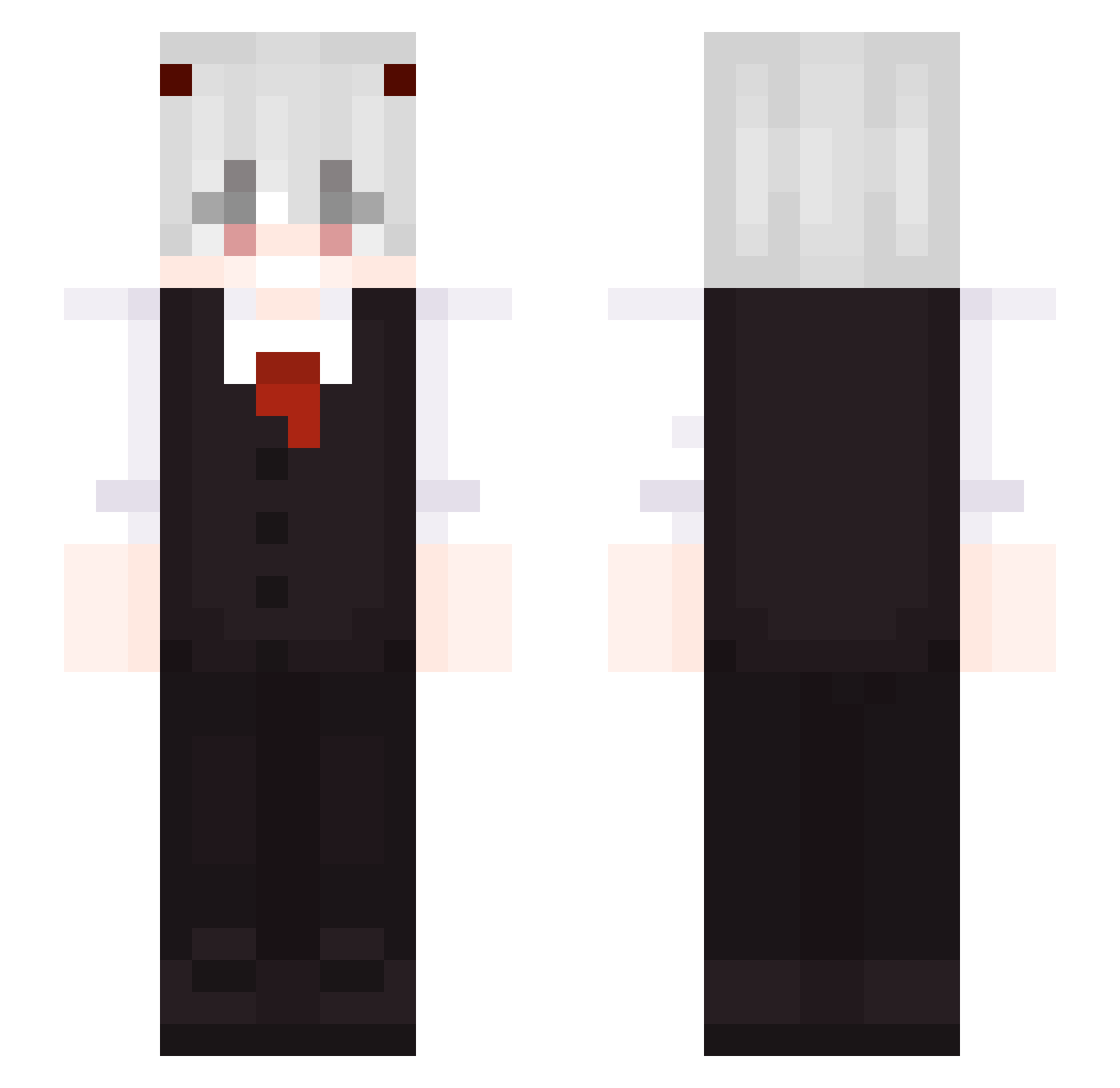 trac_ Minecraft skin, front and back view