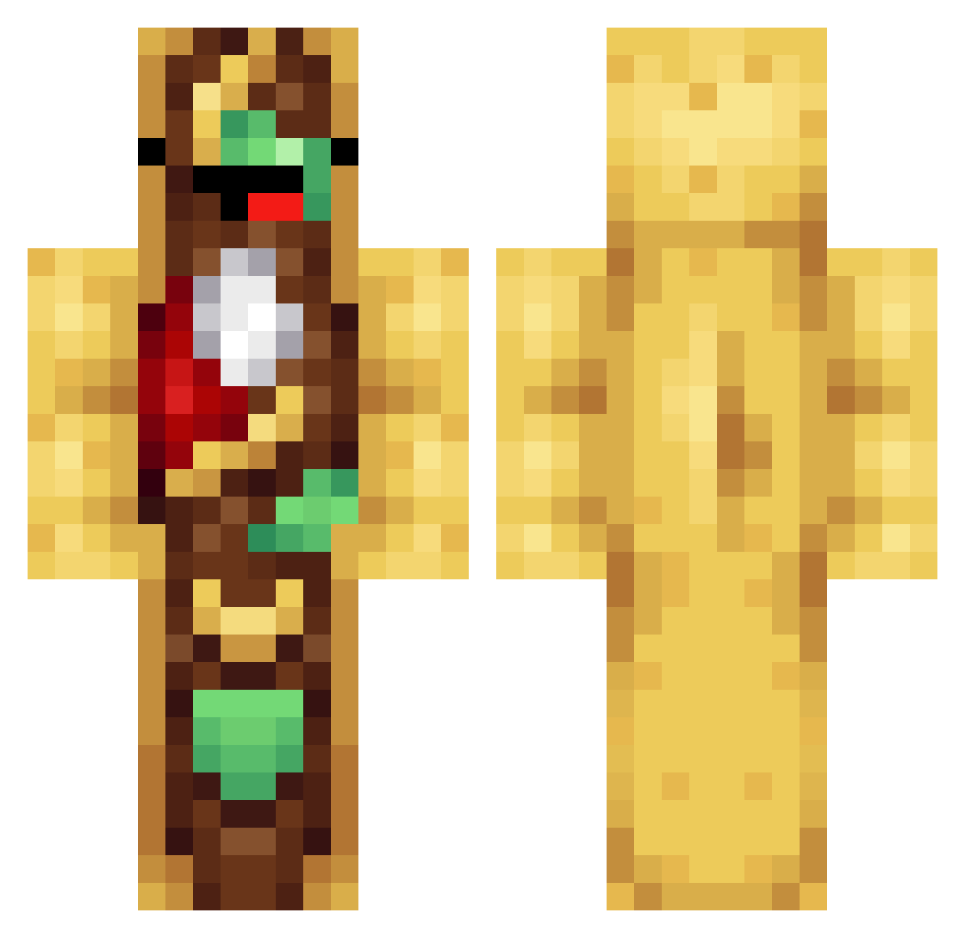 Miki_Bat Minecraft skin, front and back view