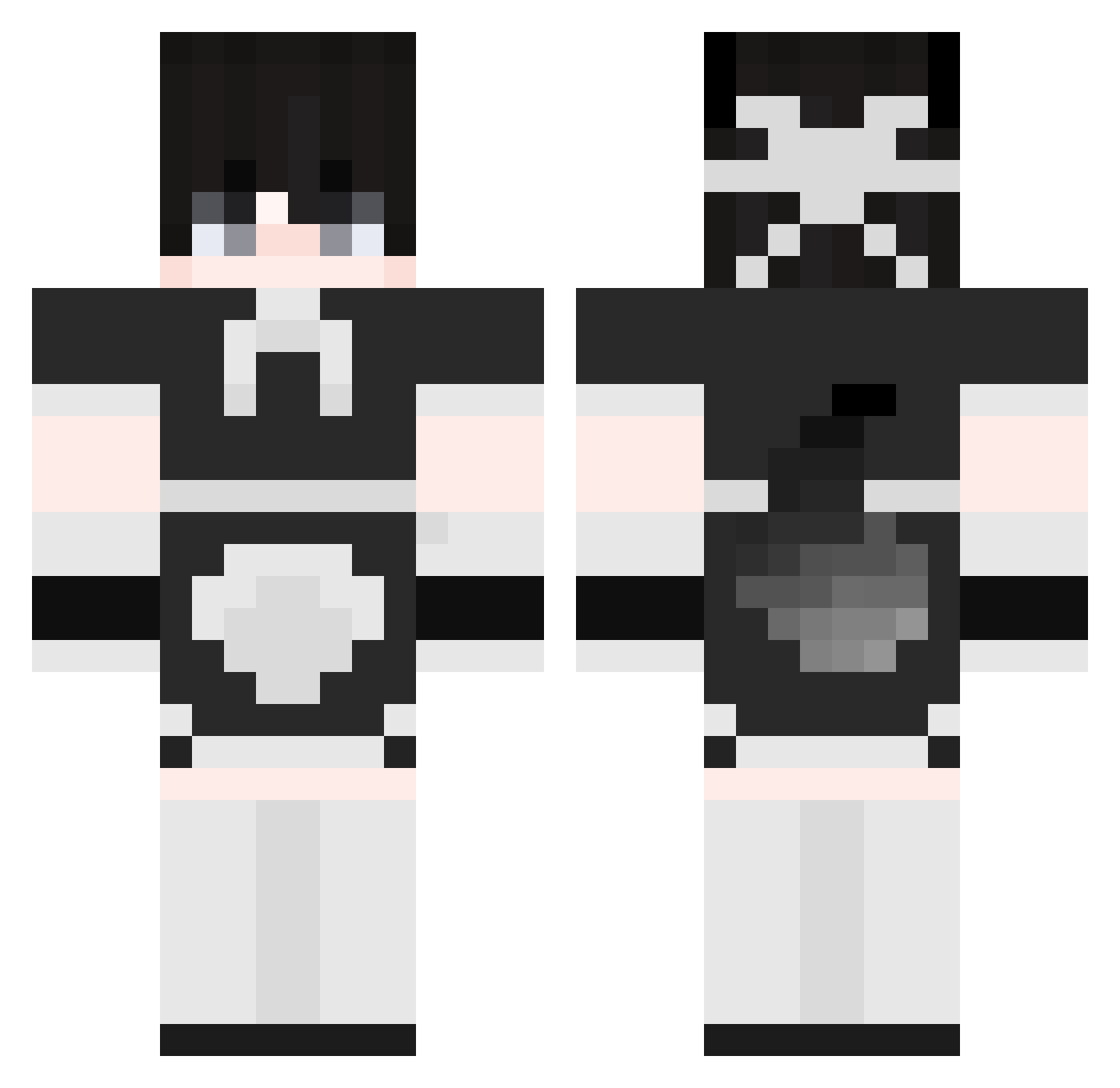 ykilluan Minecraft skin, front and back view