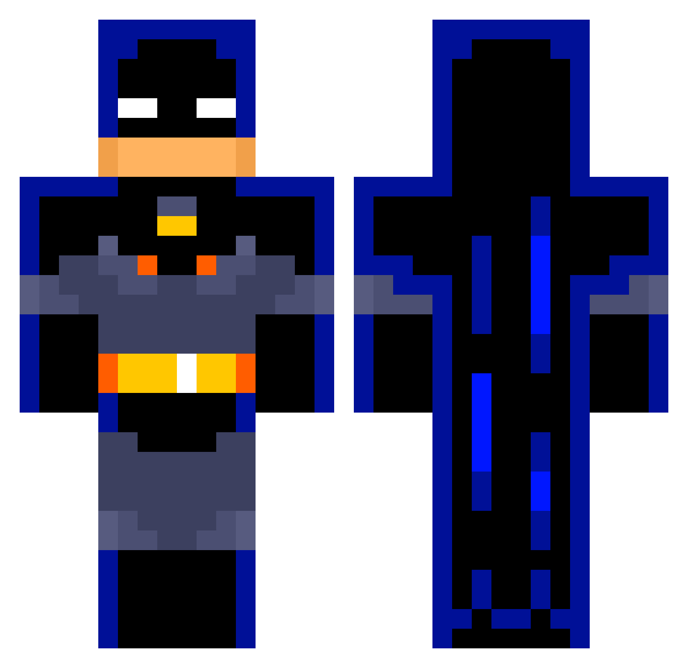 zSXIFTx Minecraft skin, front and back view