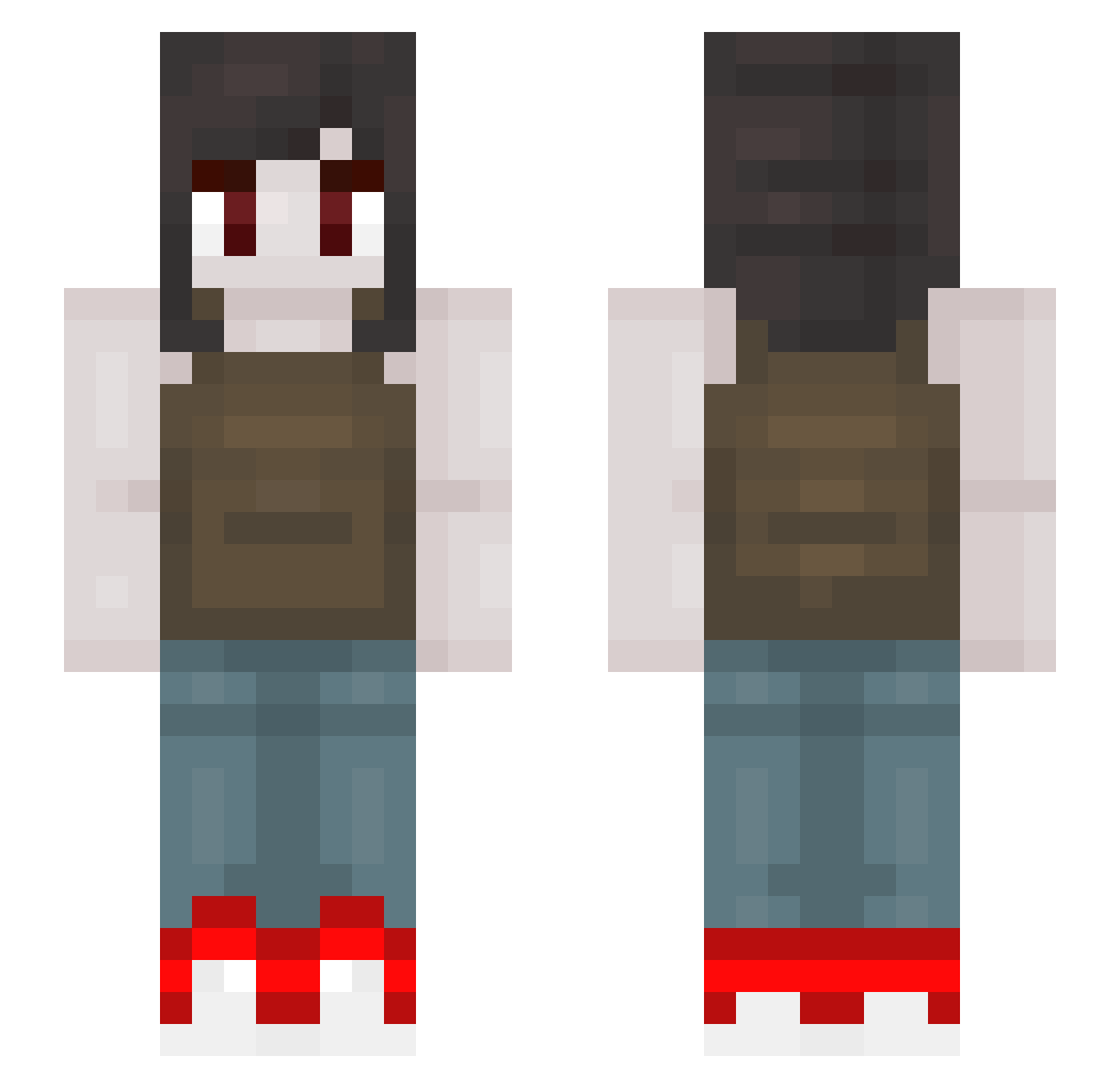 Gnomi0_ Minecraft skin, front and back view