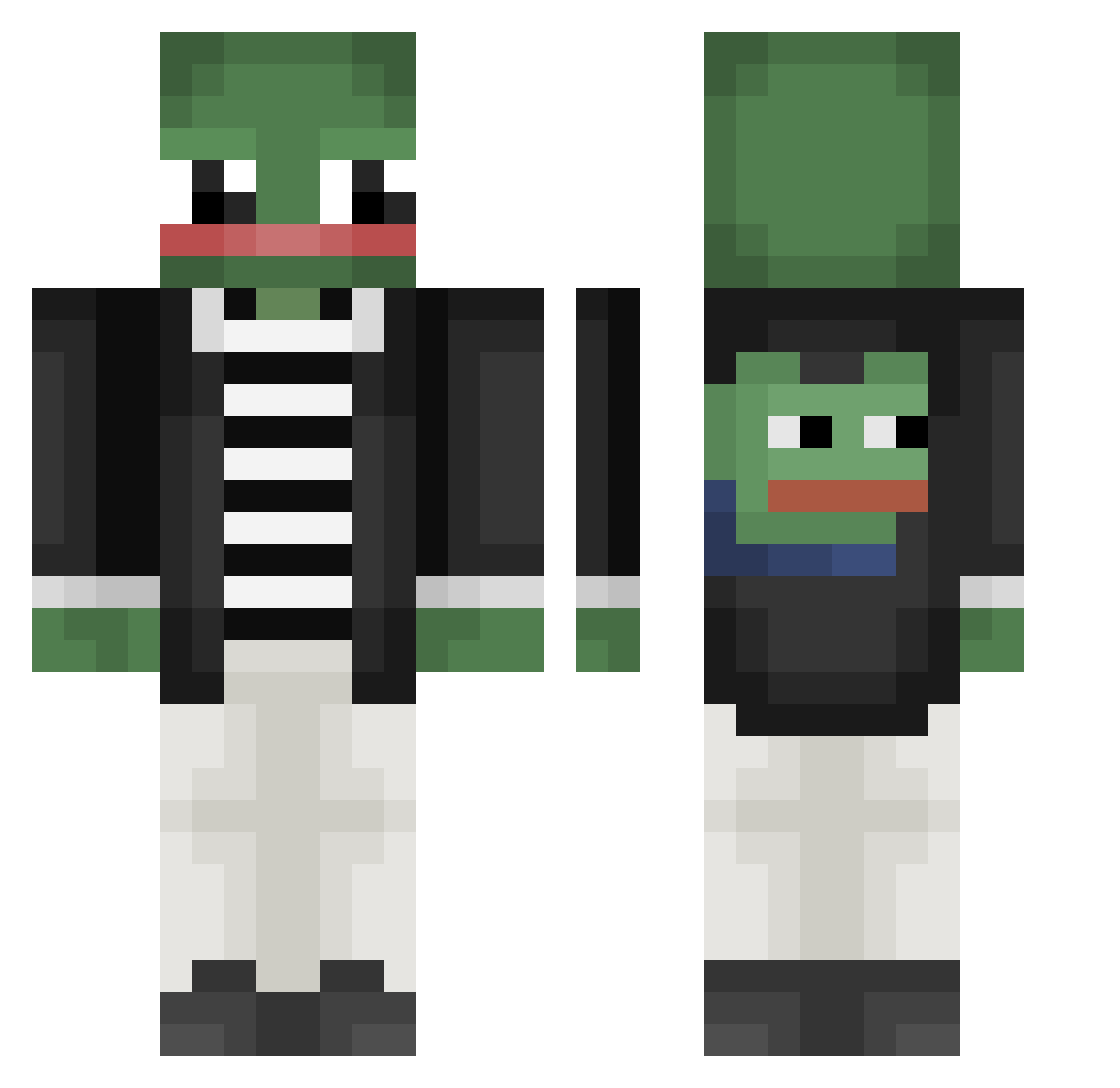 settledownokay Minecraft skin, front and back view