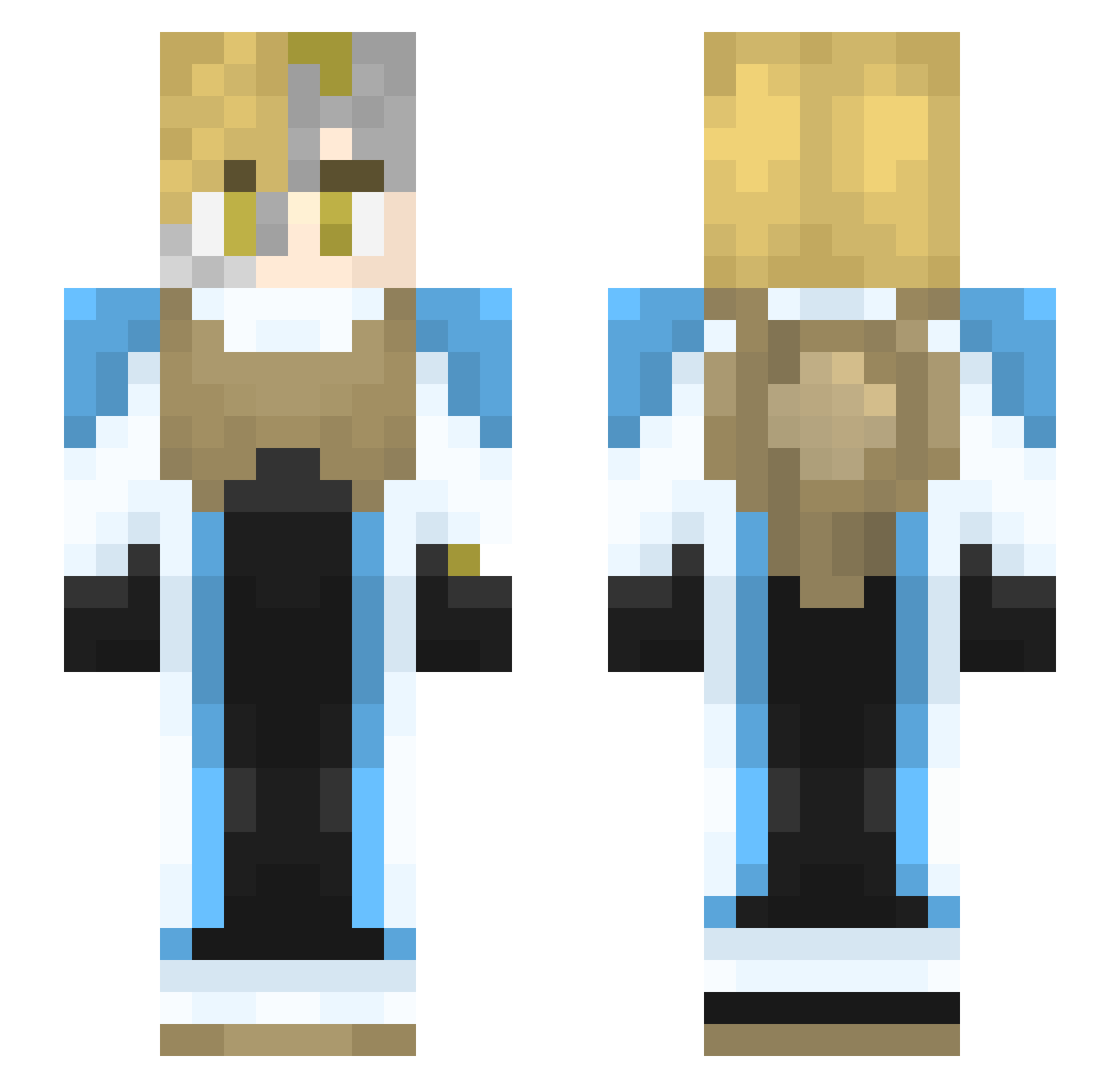 DESTINY_X42S1113 Minecraft skin, front and back view