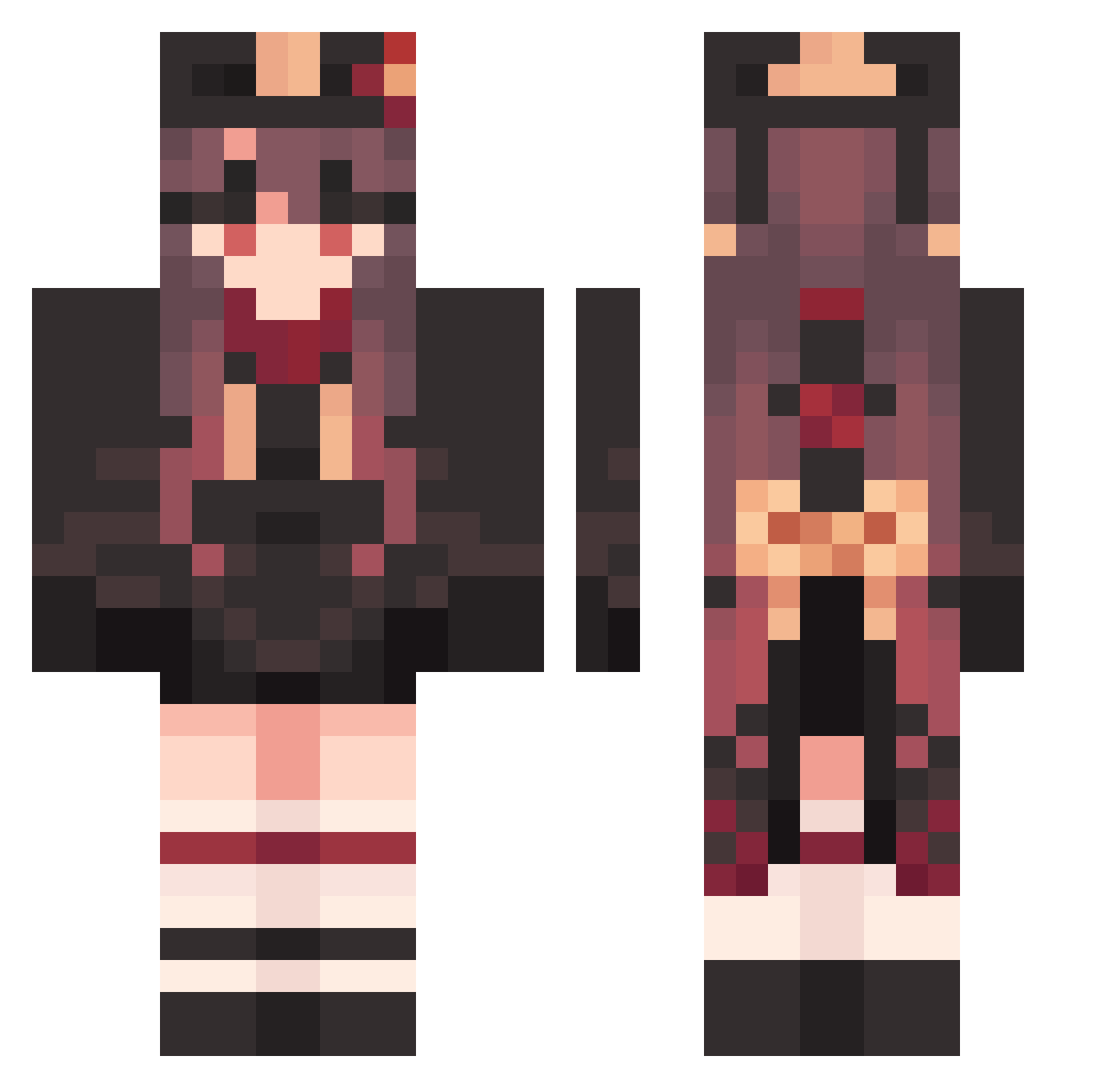 sera_pi Minecraft skin, front and back view
