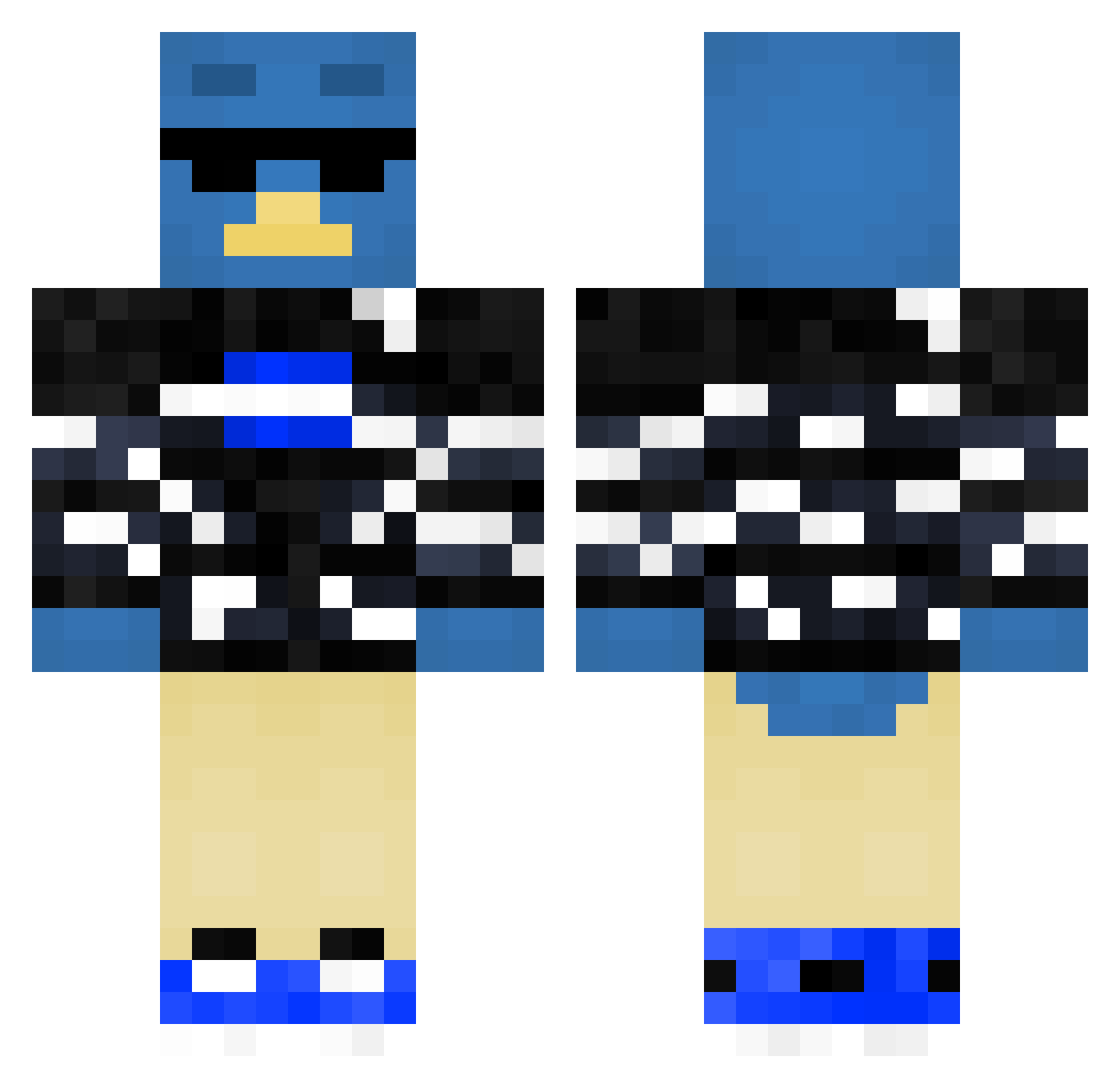 siimpsoup Minecraft skin, front and back view