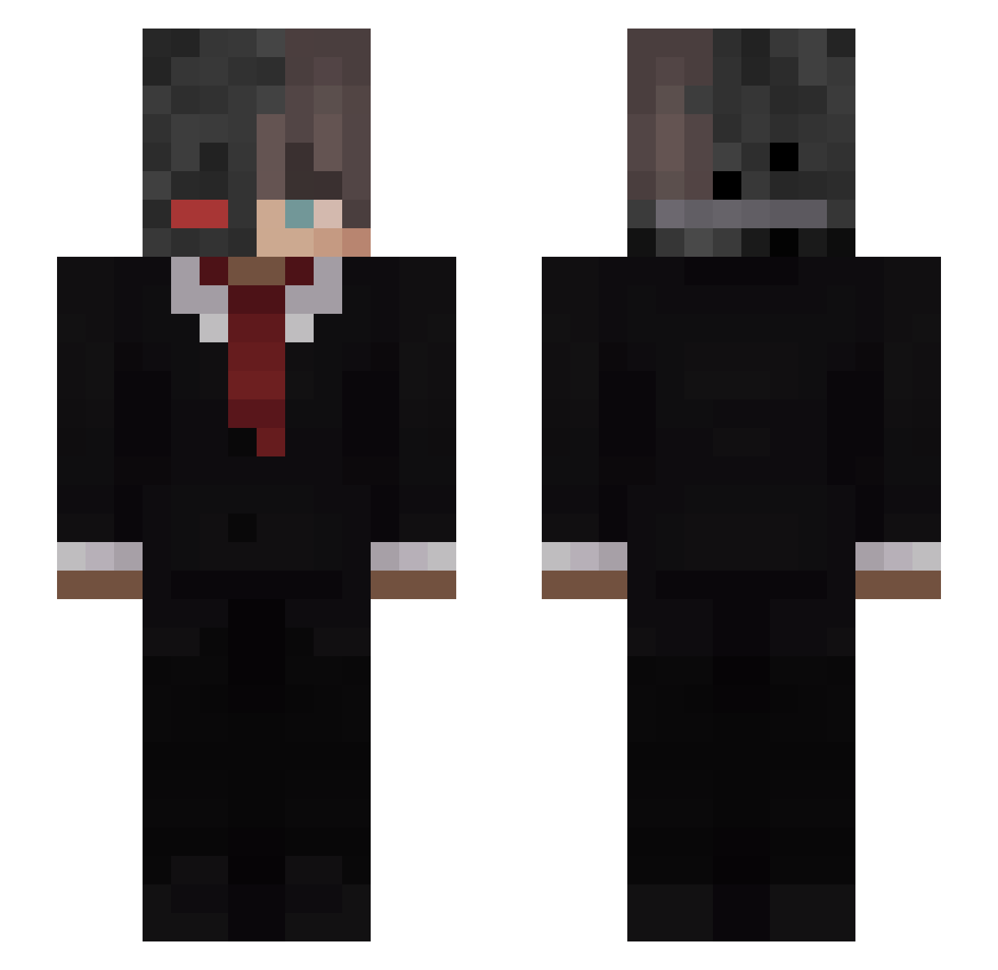 Toniefajfak Minecraft skin, front and back view