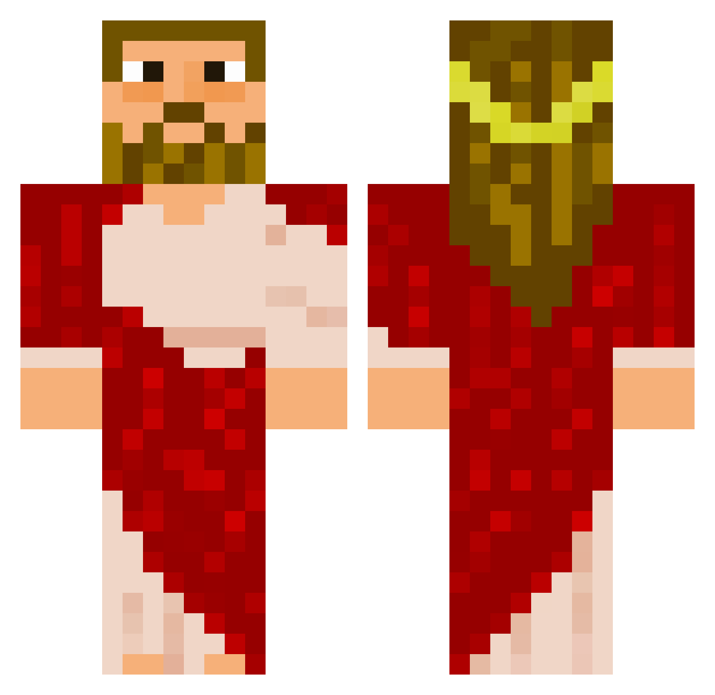 Senara Minecraft skin, front and back view