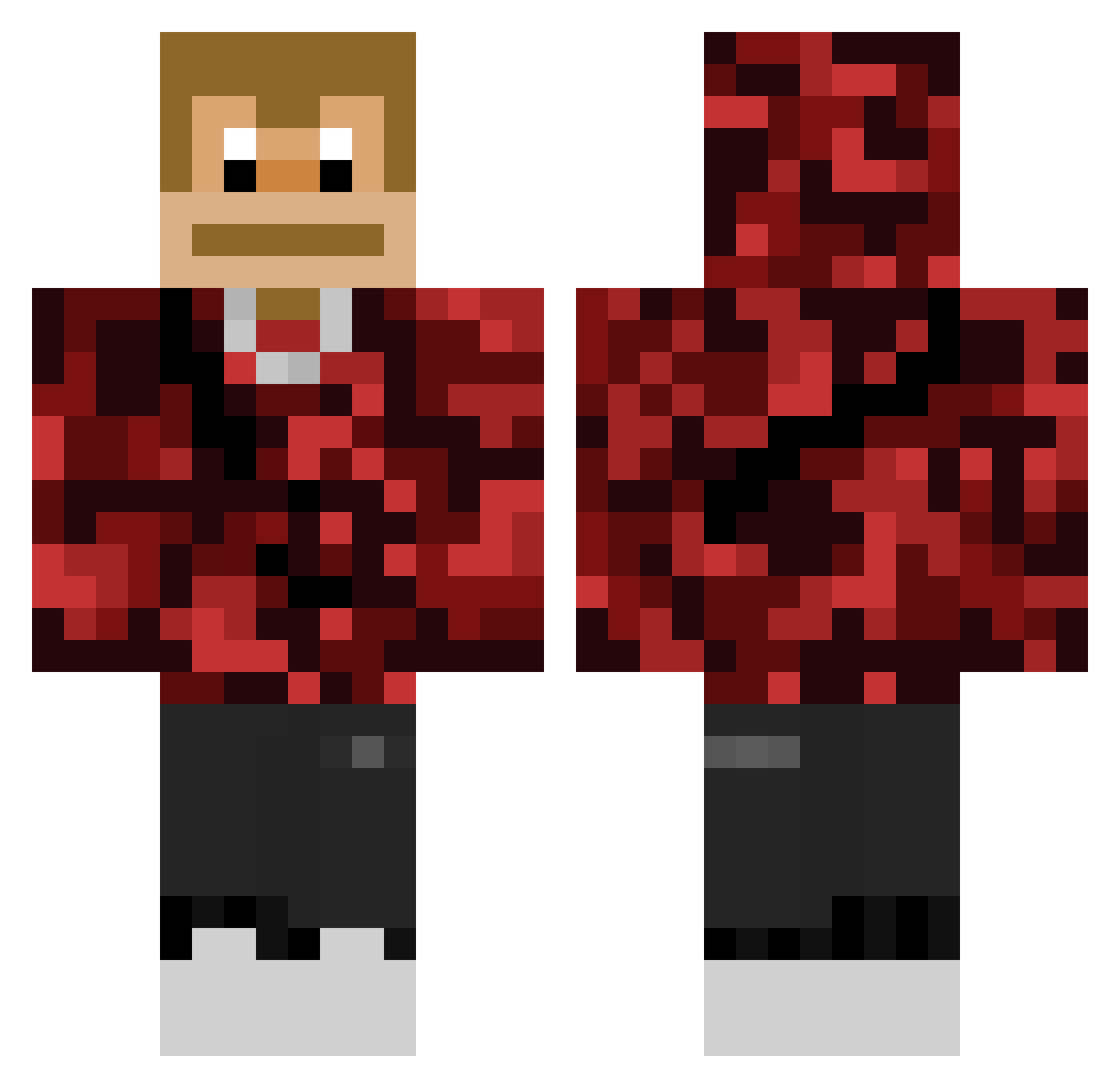 Sxcurin Minecraft skin, front and back view