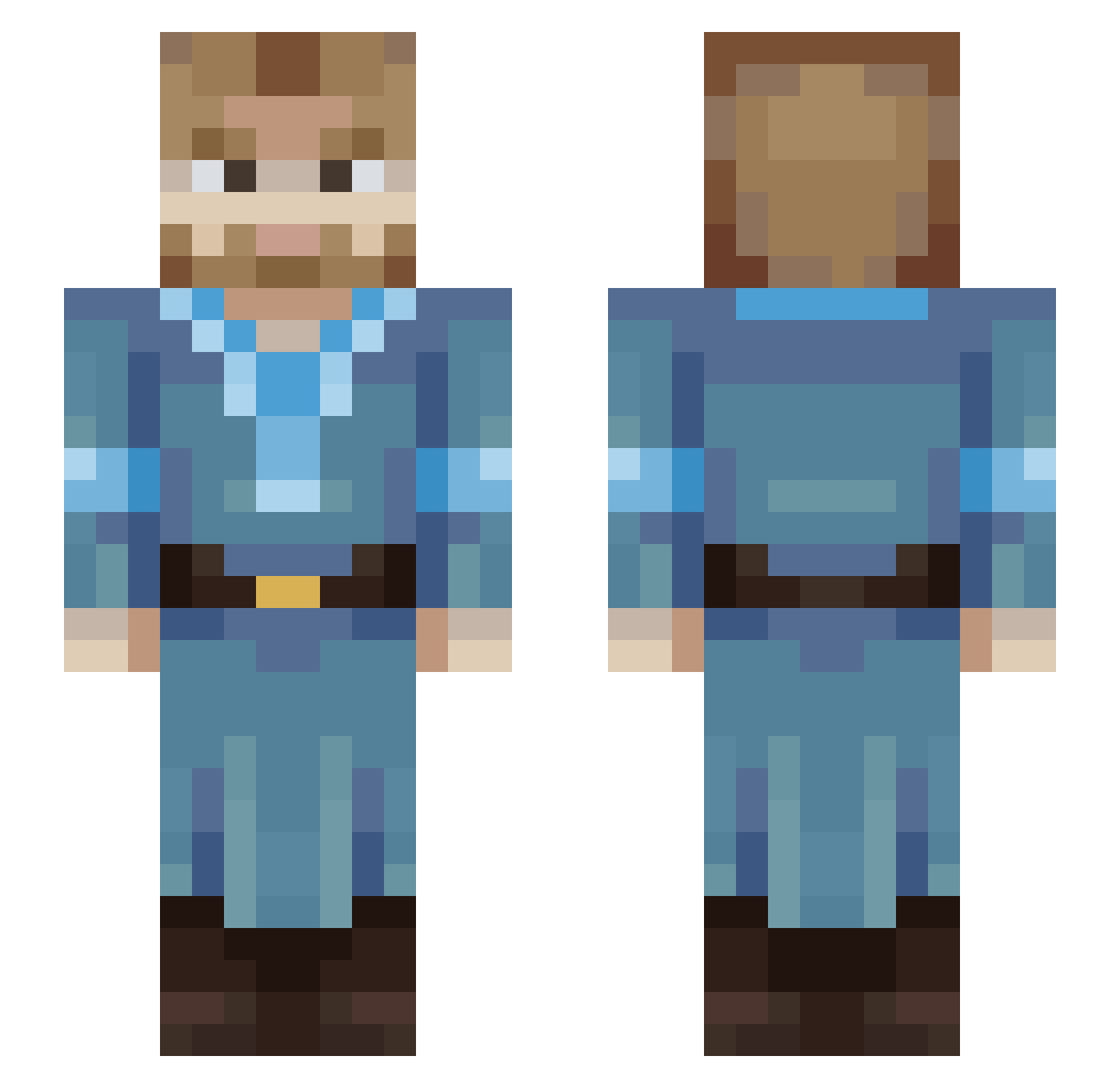 Sauron Minecraft skin, front and back view