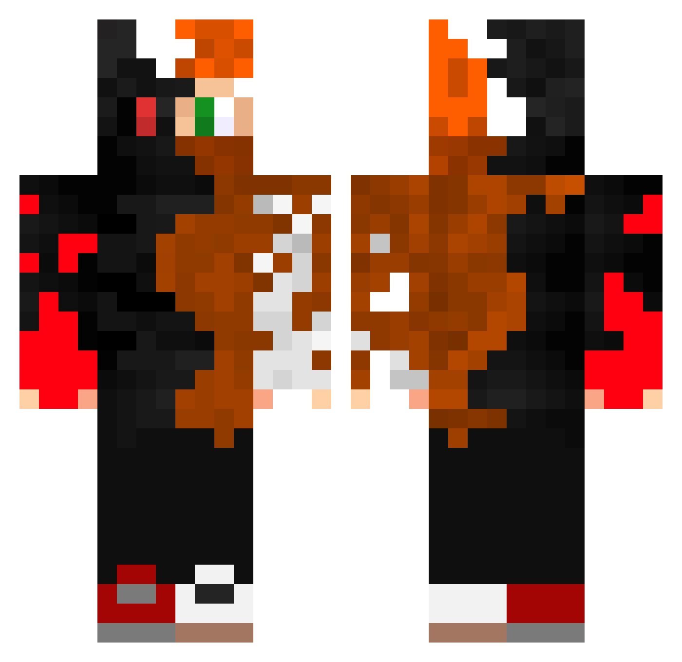 Worldstar06 Minecraft skin, front and back view