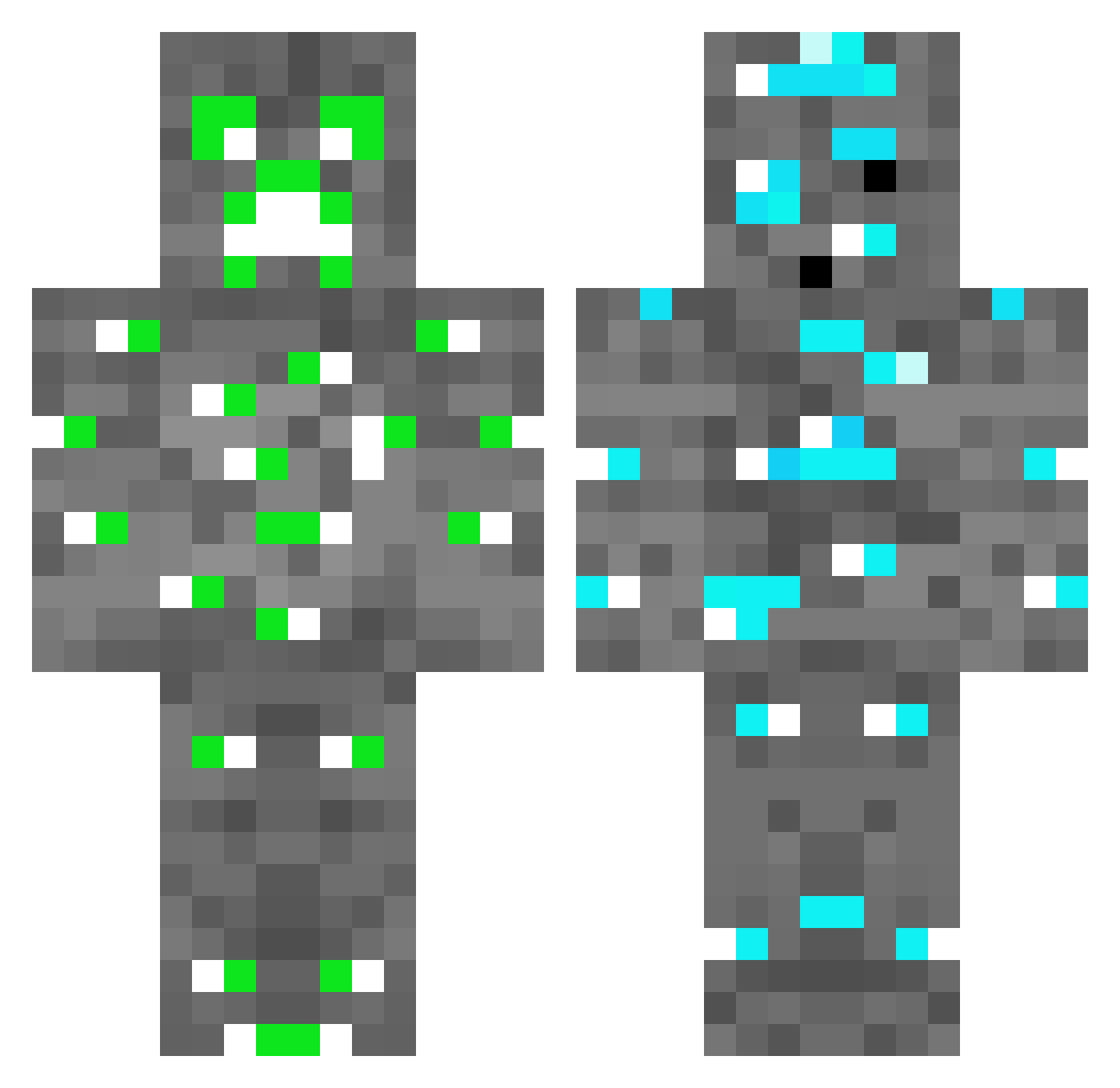 Airgrf1202 Minecraft skin, front and back view