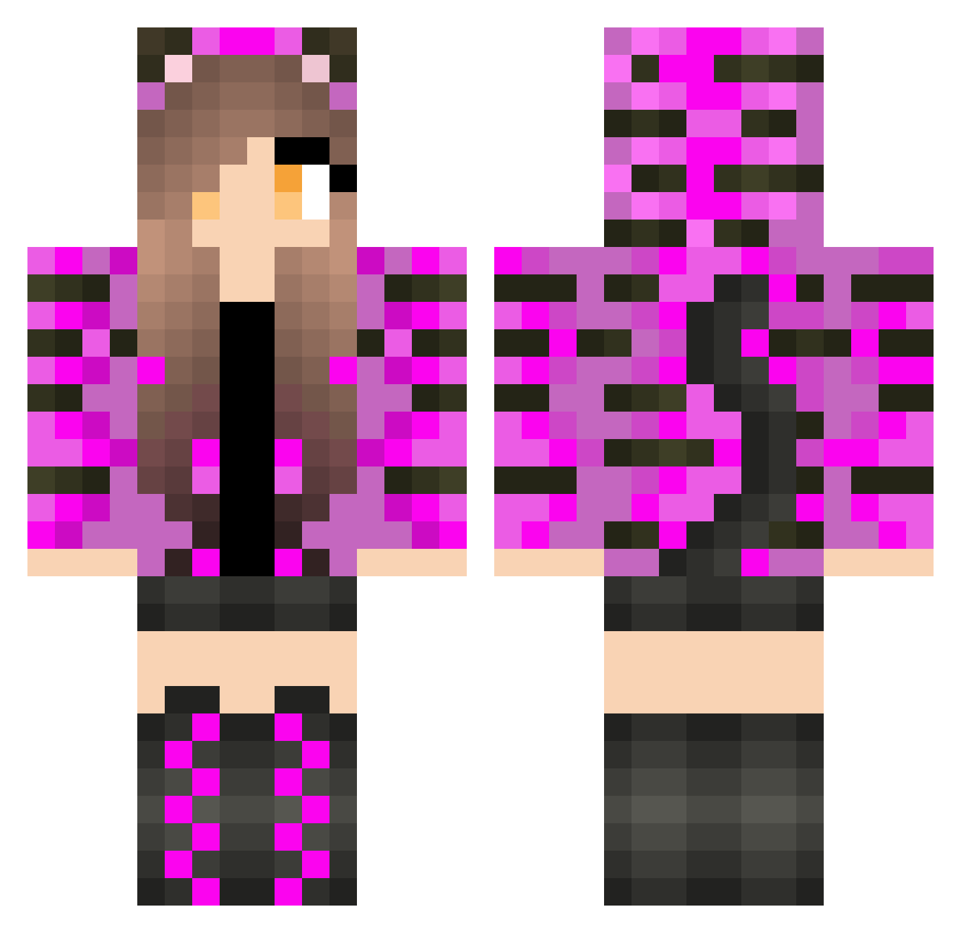 Stoewee Minecraft skin, front and back view