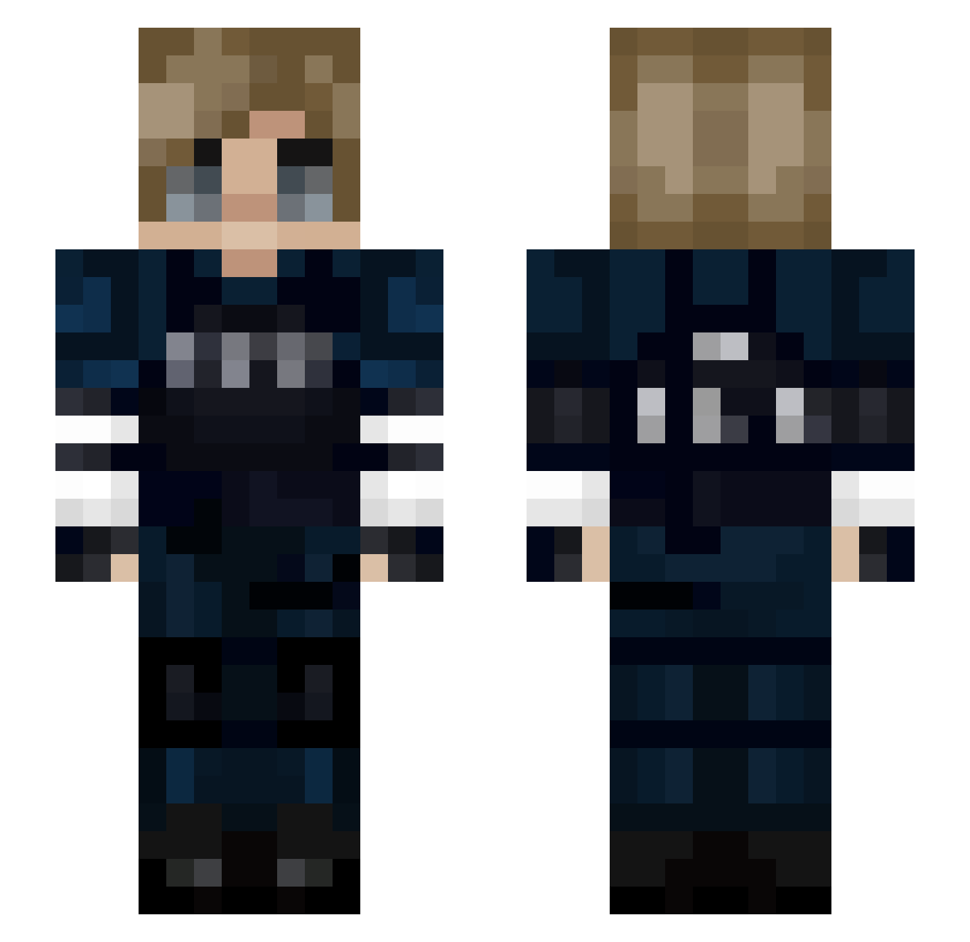 RyloZio Minecraft skin, front and back view