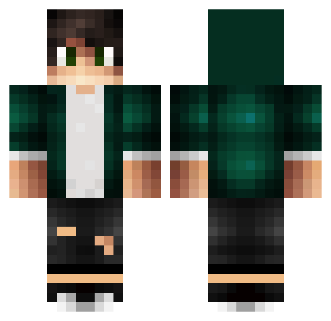 waaggy Minecraft skin, front and back view