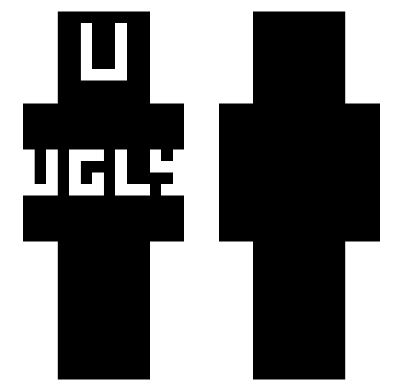 Delinquencyy Minecraft skin, front and back view