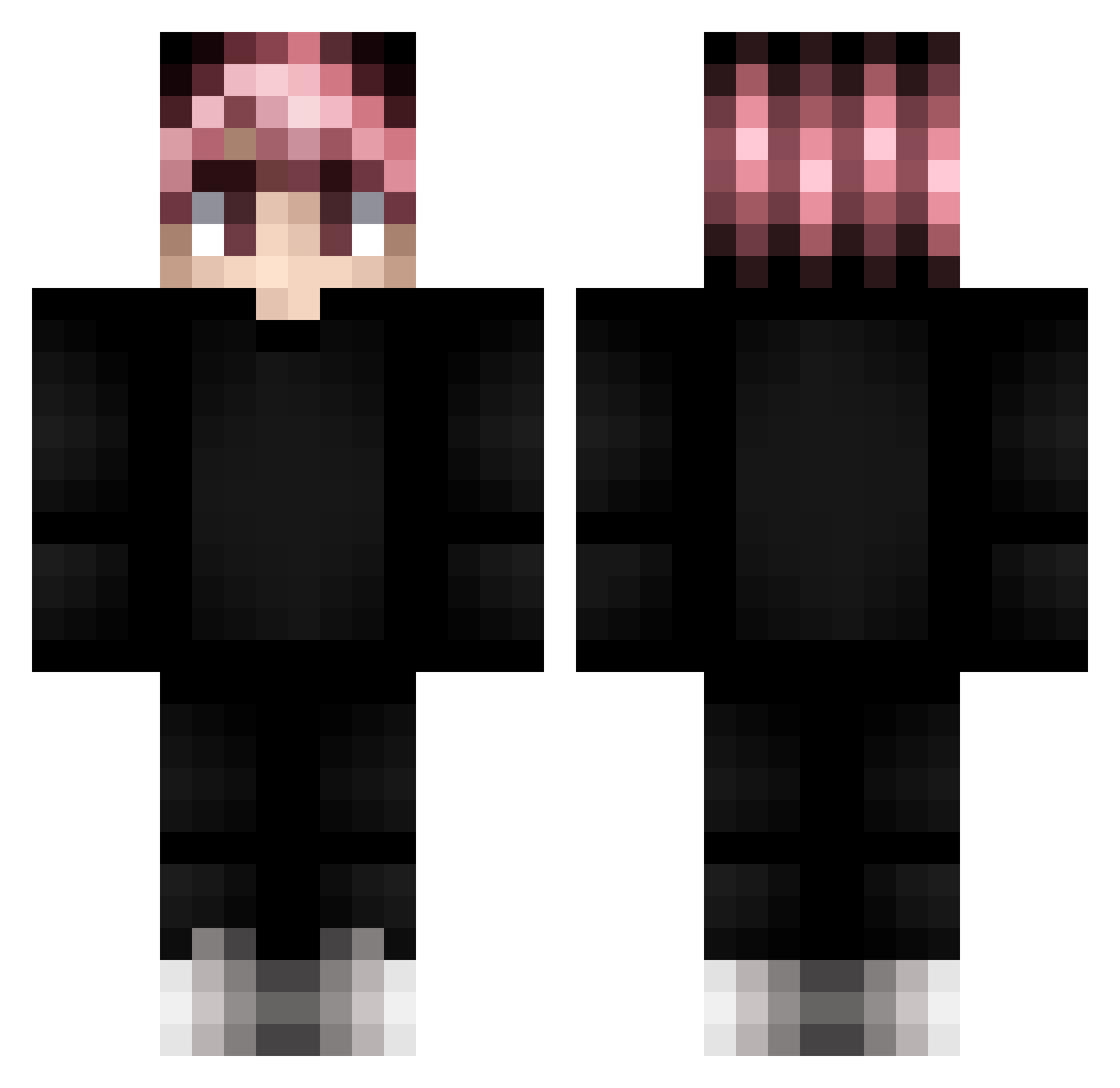 Xaryzqt Minecraft skin, front and back view