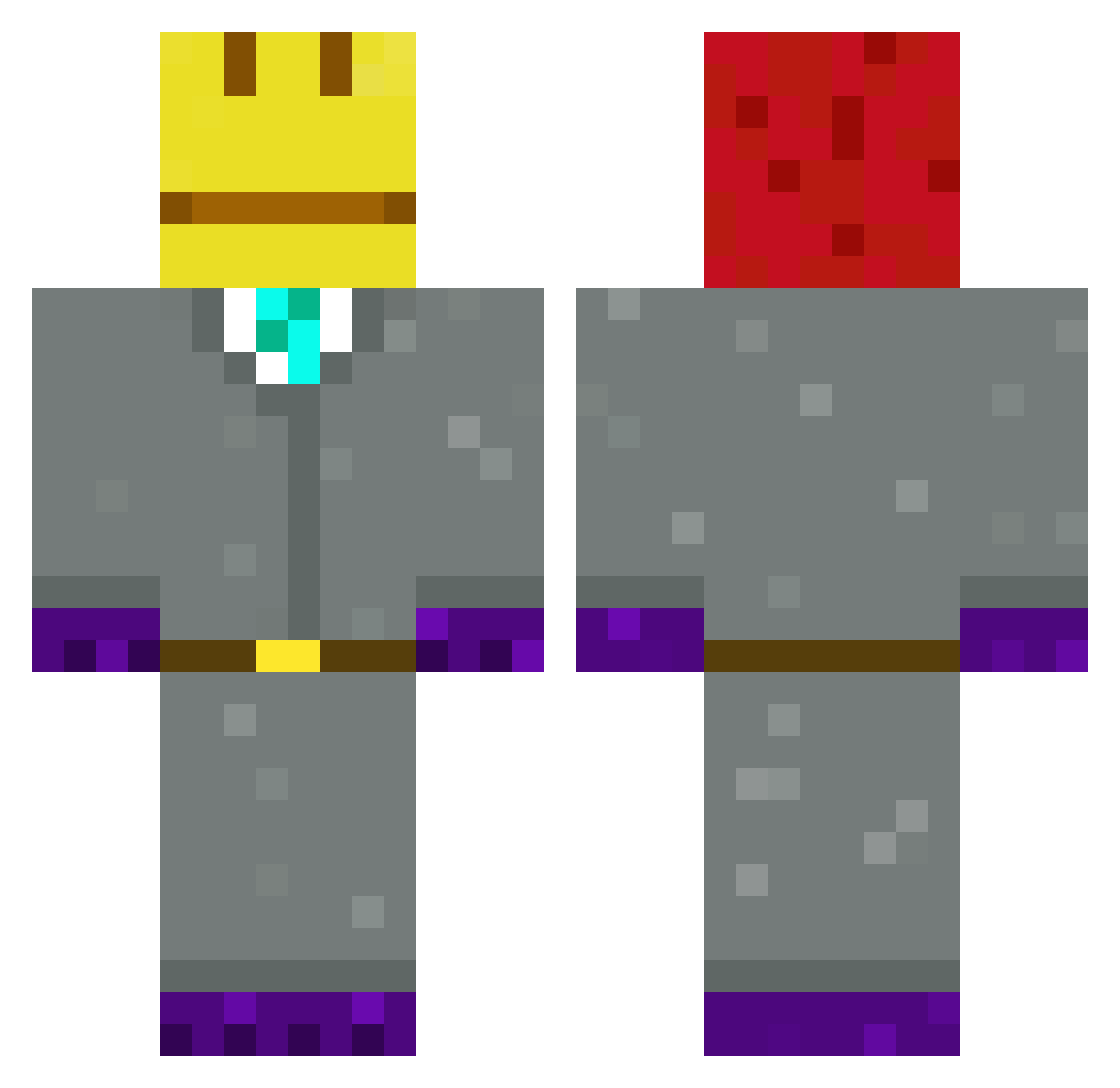 imgonnatouchu Minecraft skin, front and back view