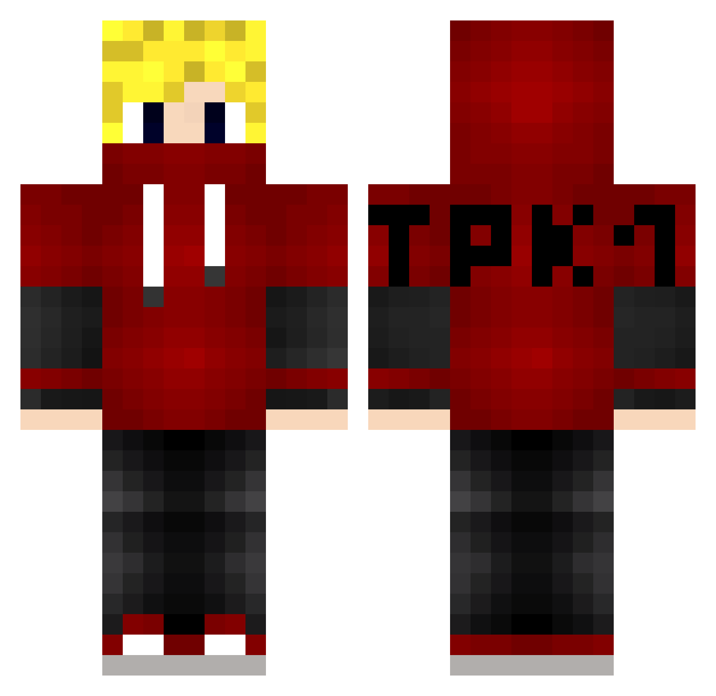 RileySkinnaaa Minecraft skin, front and back view