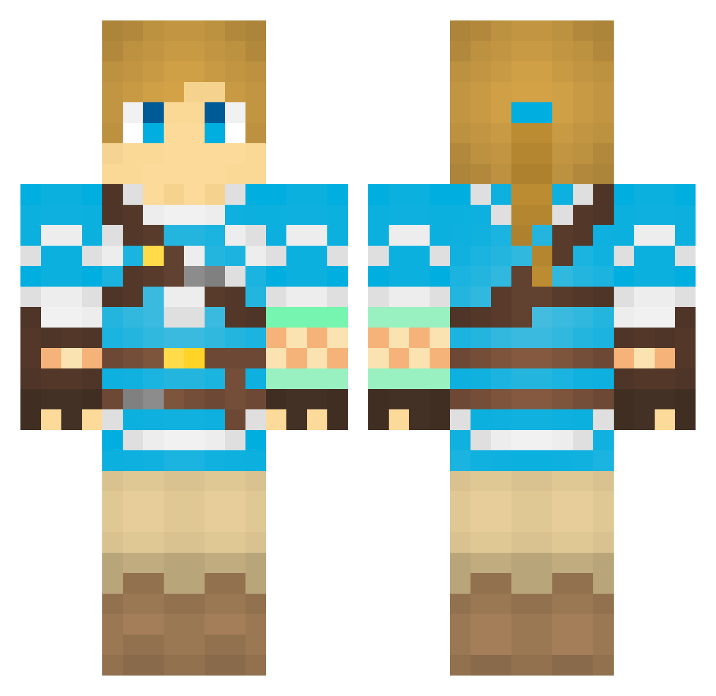 King_Vlad_ Minecraft skin, front and back view