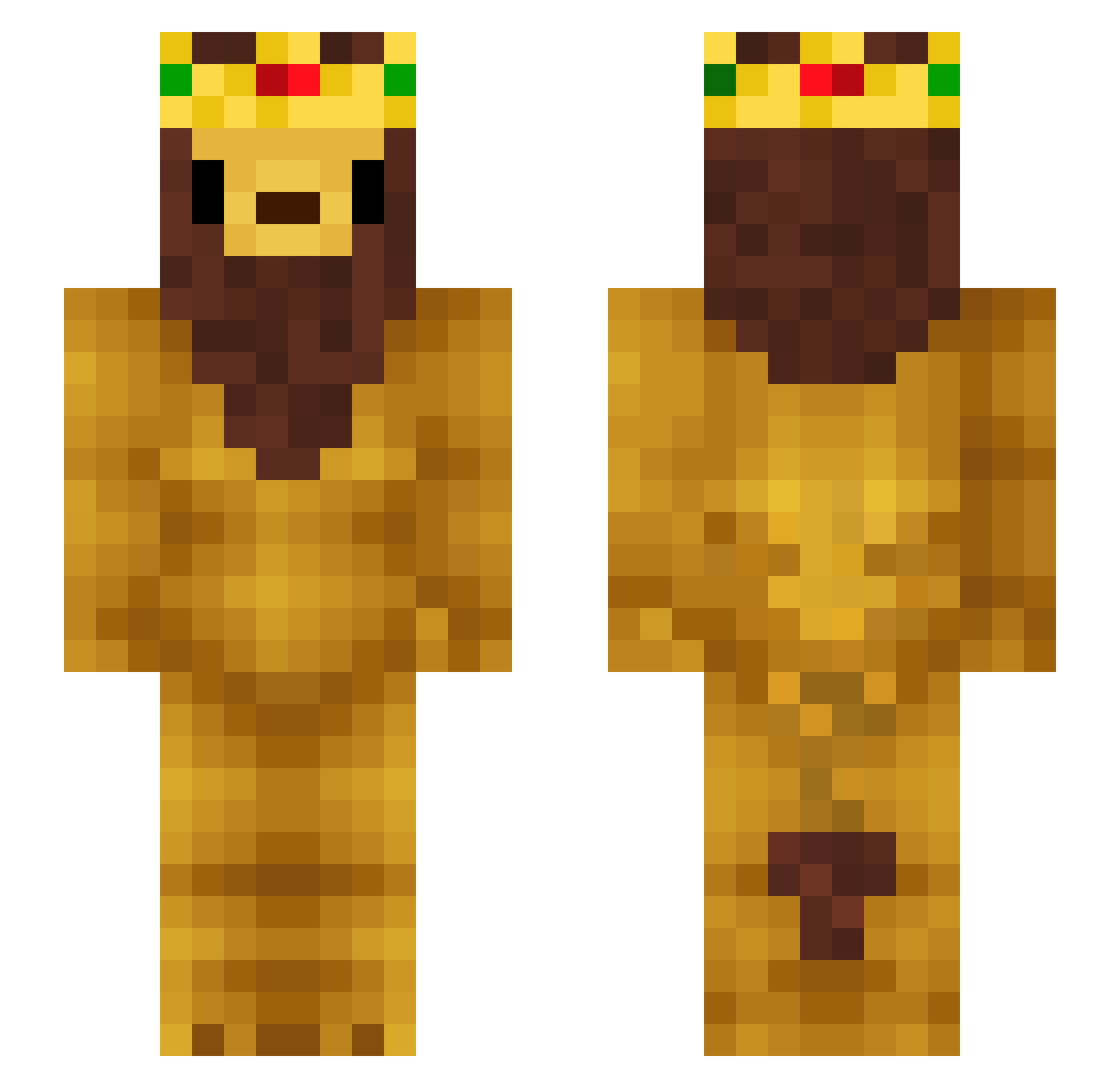 BlockyOwl Minecraft skin, front and back view