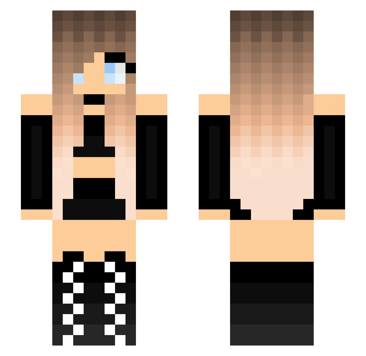 sweetie007 Minecraft skin, front and back view