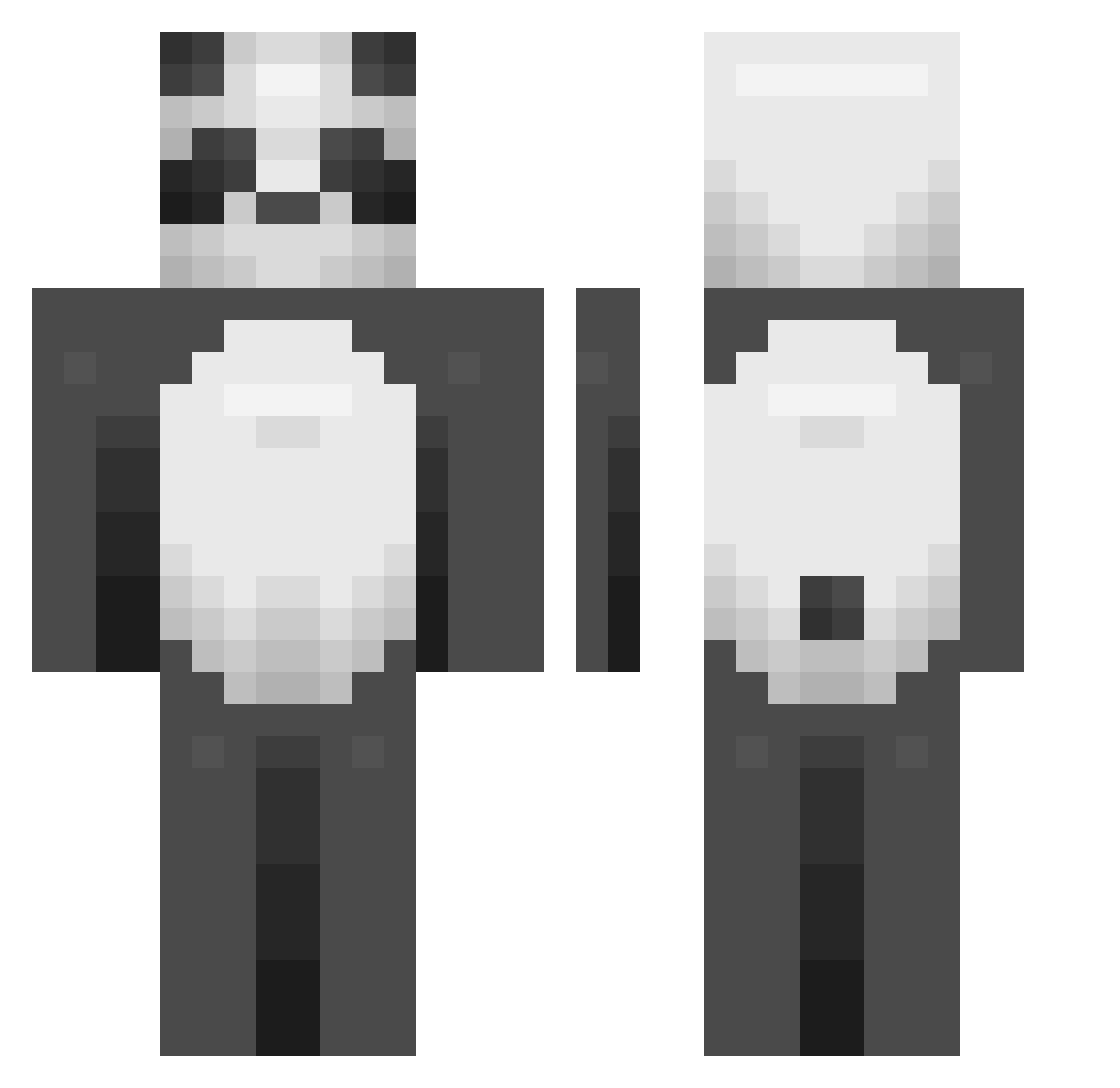 Theodose01 Minecraft skin, front and back view